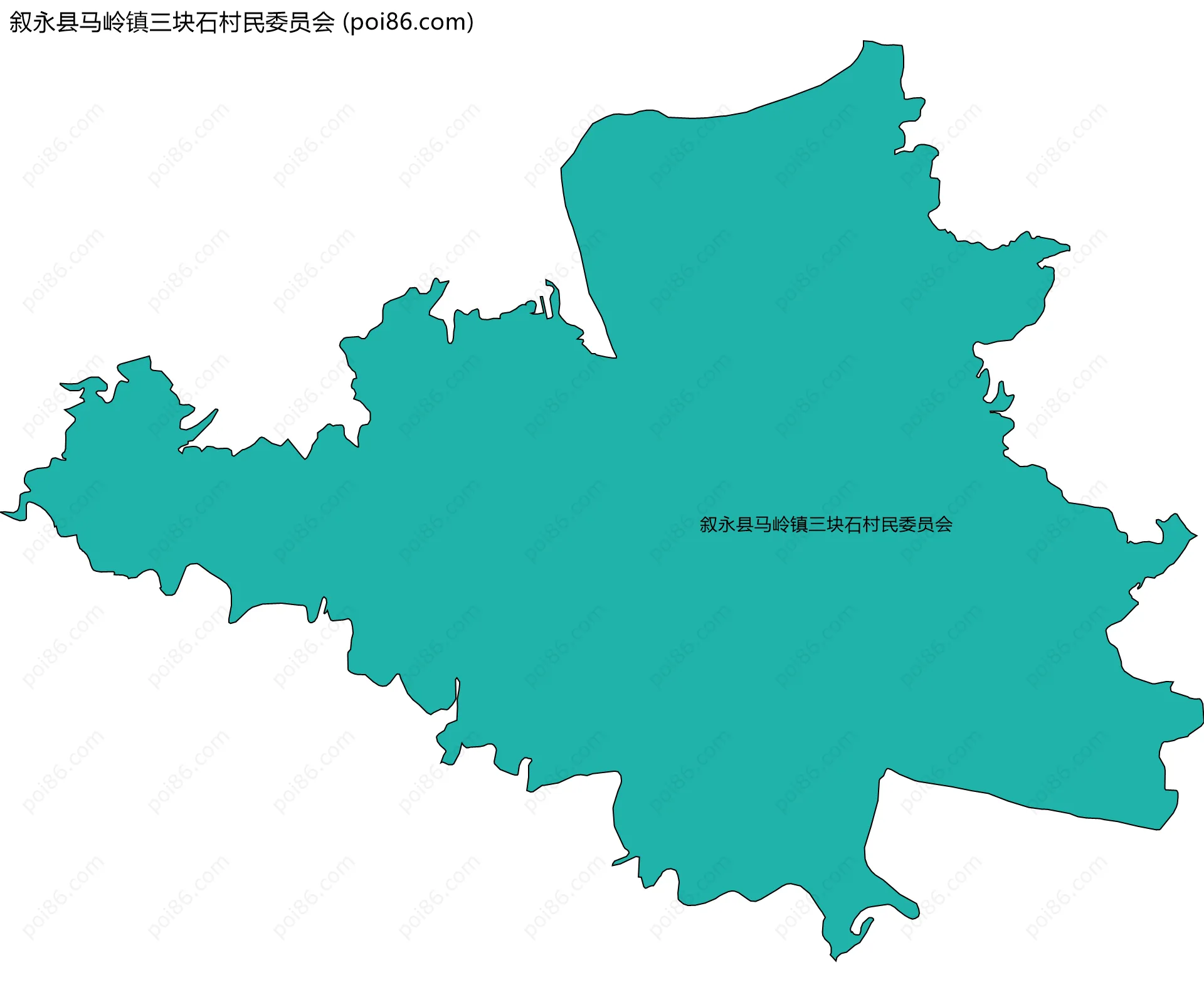 叙永县马岭镇三块石村民委员会边界地图