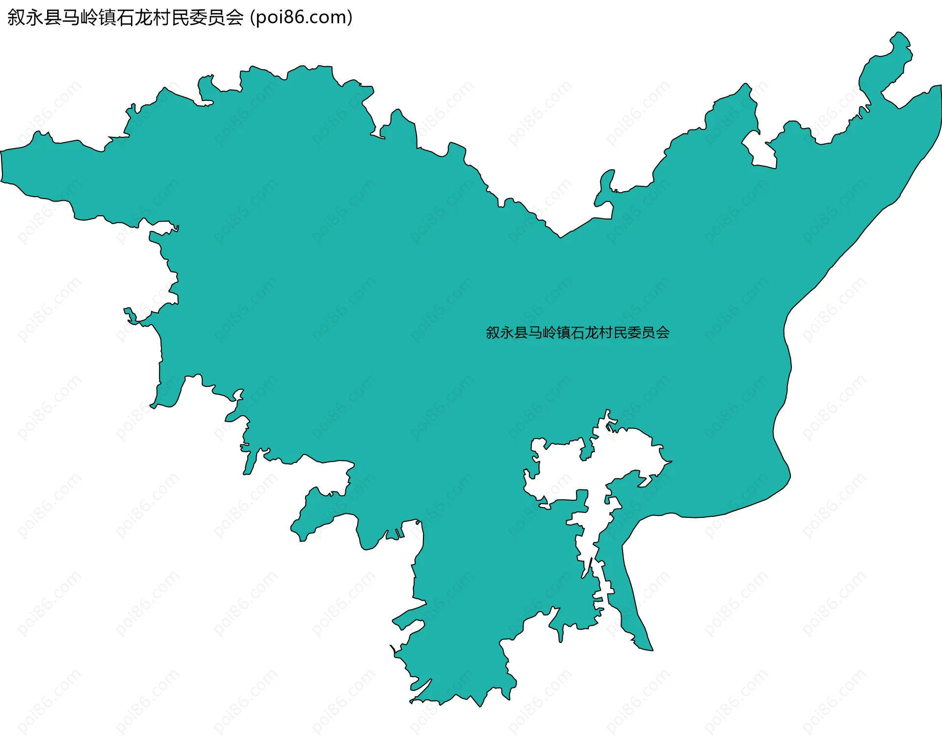 叙永县马岭镇石龙村民委员会边界地图