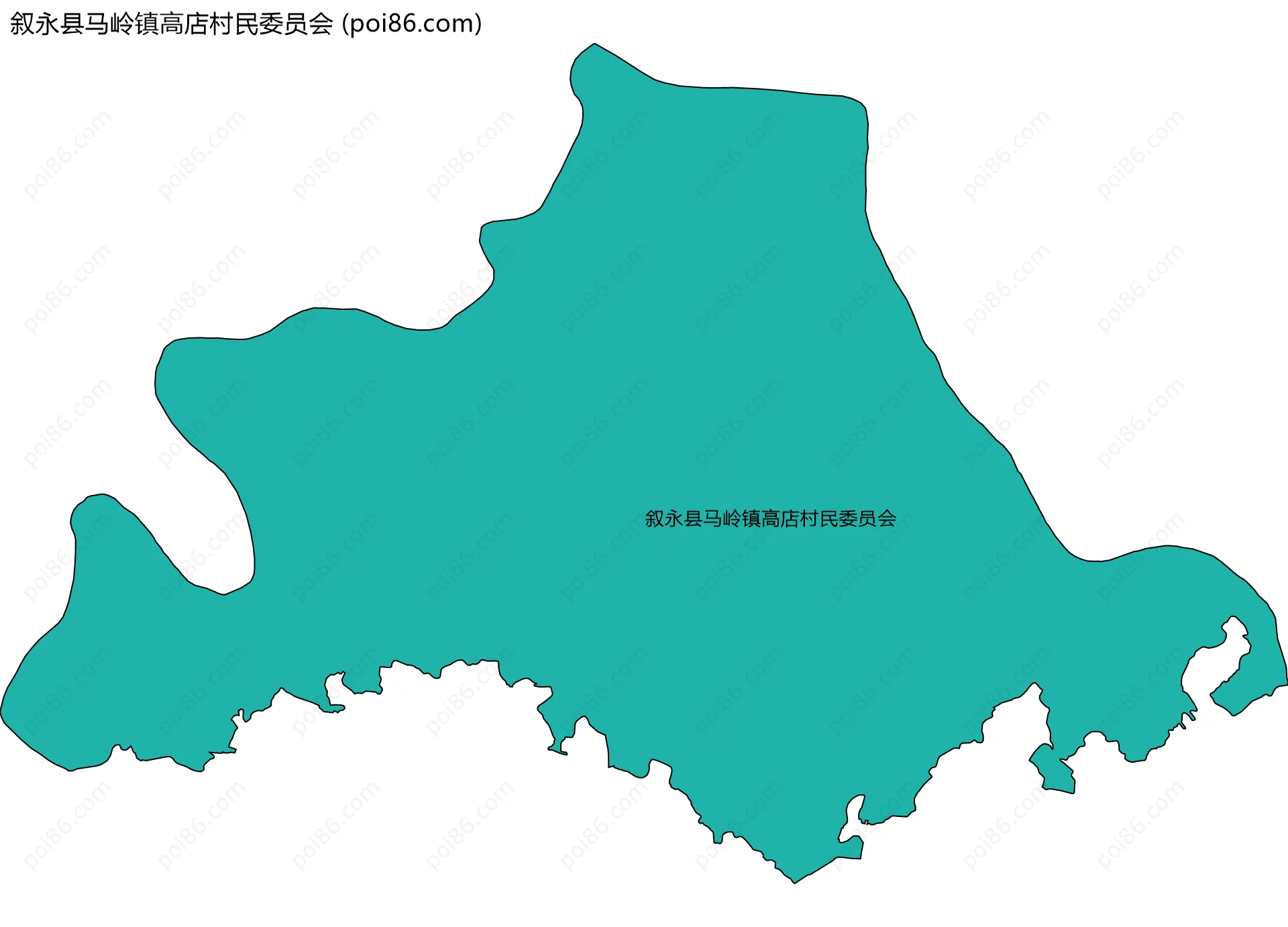 叙永县马岭镇高店村民委员会边界地图