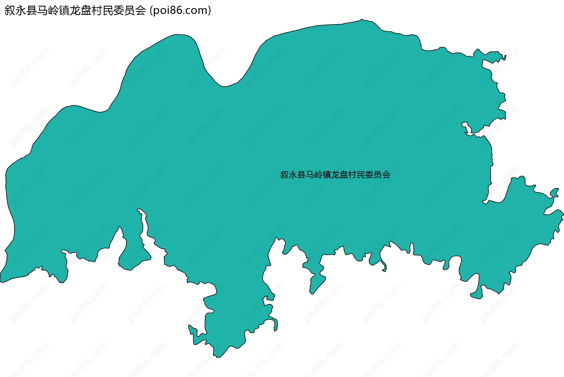 叙永县马岭镇龙盘村民委员会边界地图