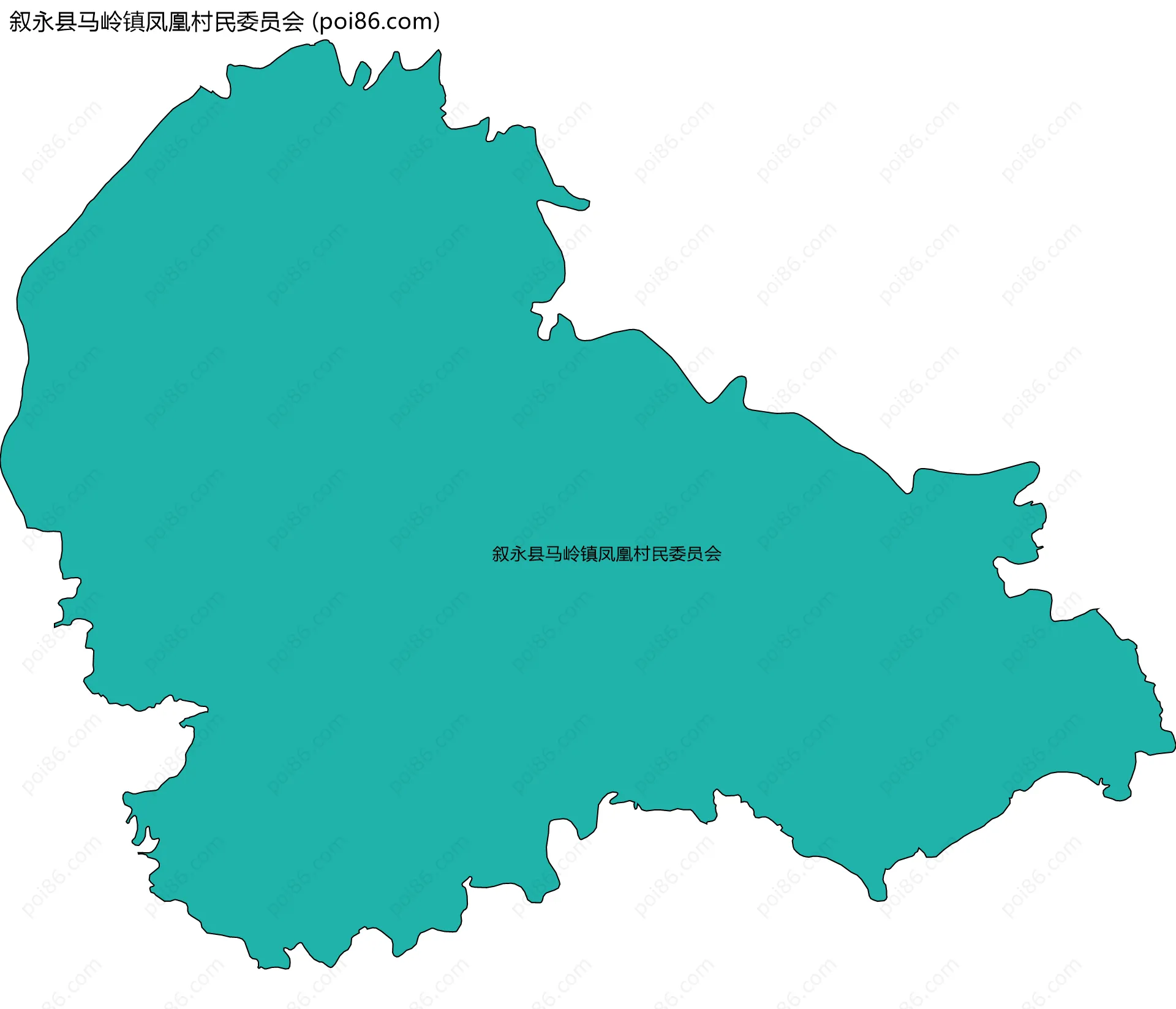 叙永县马岭镇凤凰村民委员会边界地图
