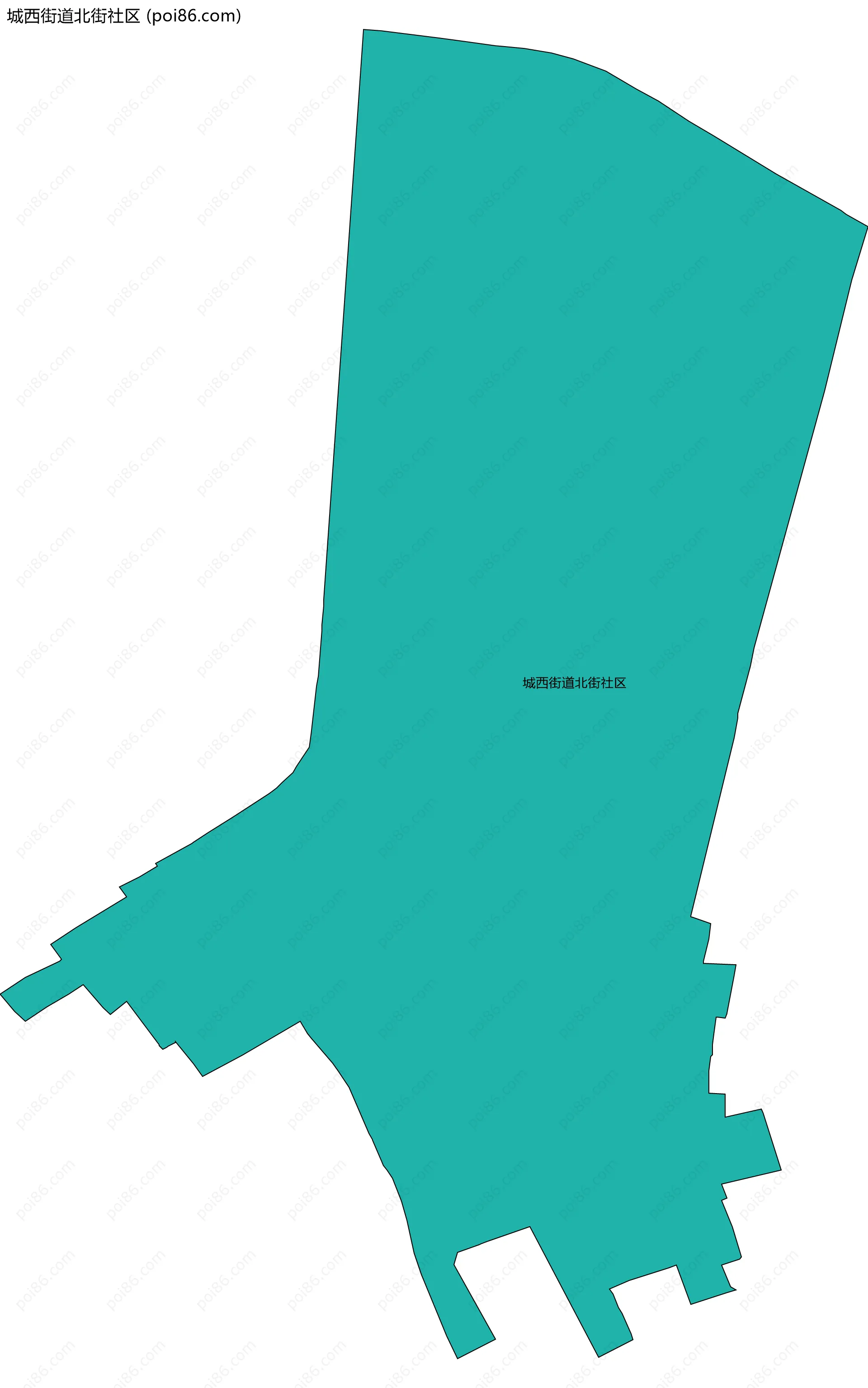 城西街道北街社区边界地图