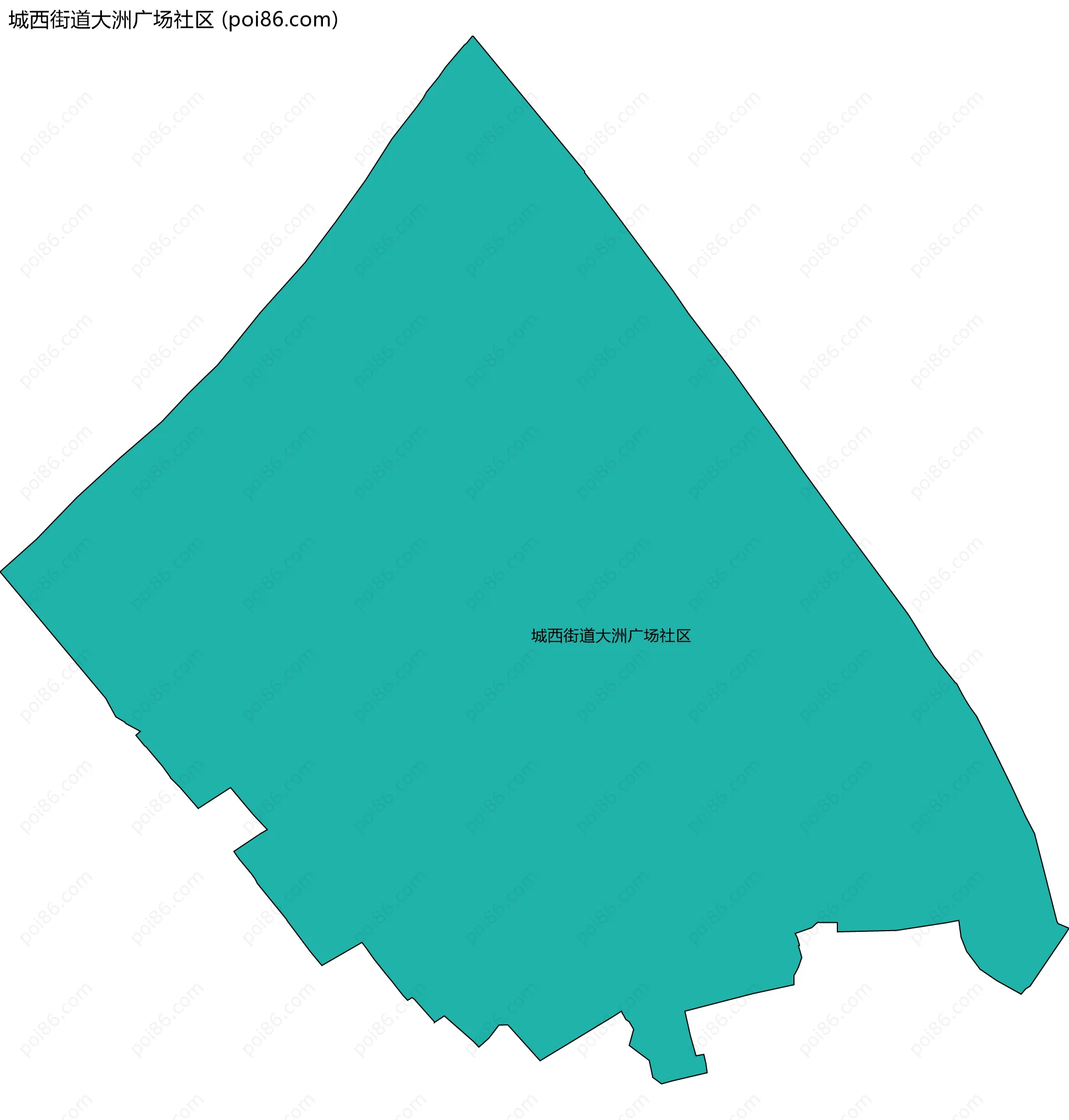 城西街道大洲广场社区边界地图