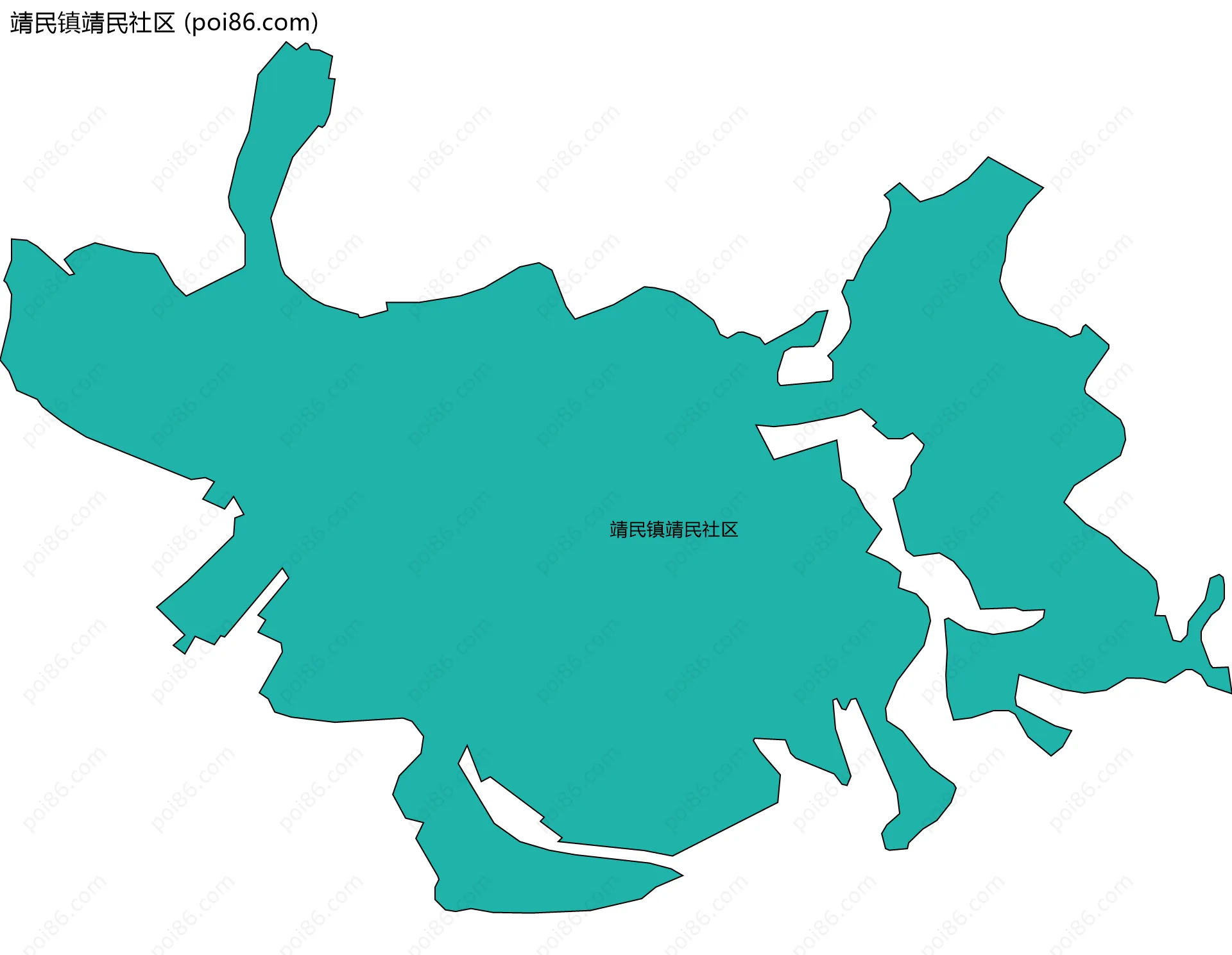 靖民镇靖民社区边界地图