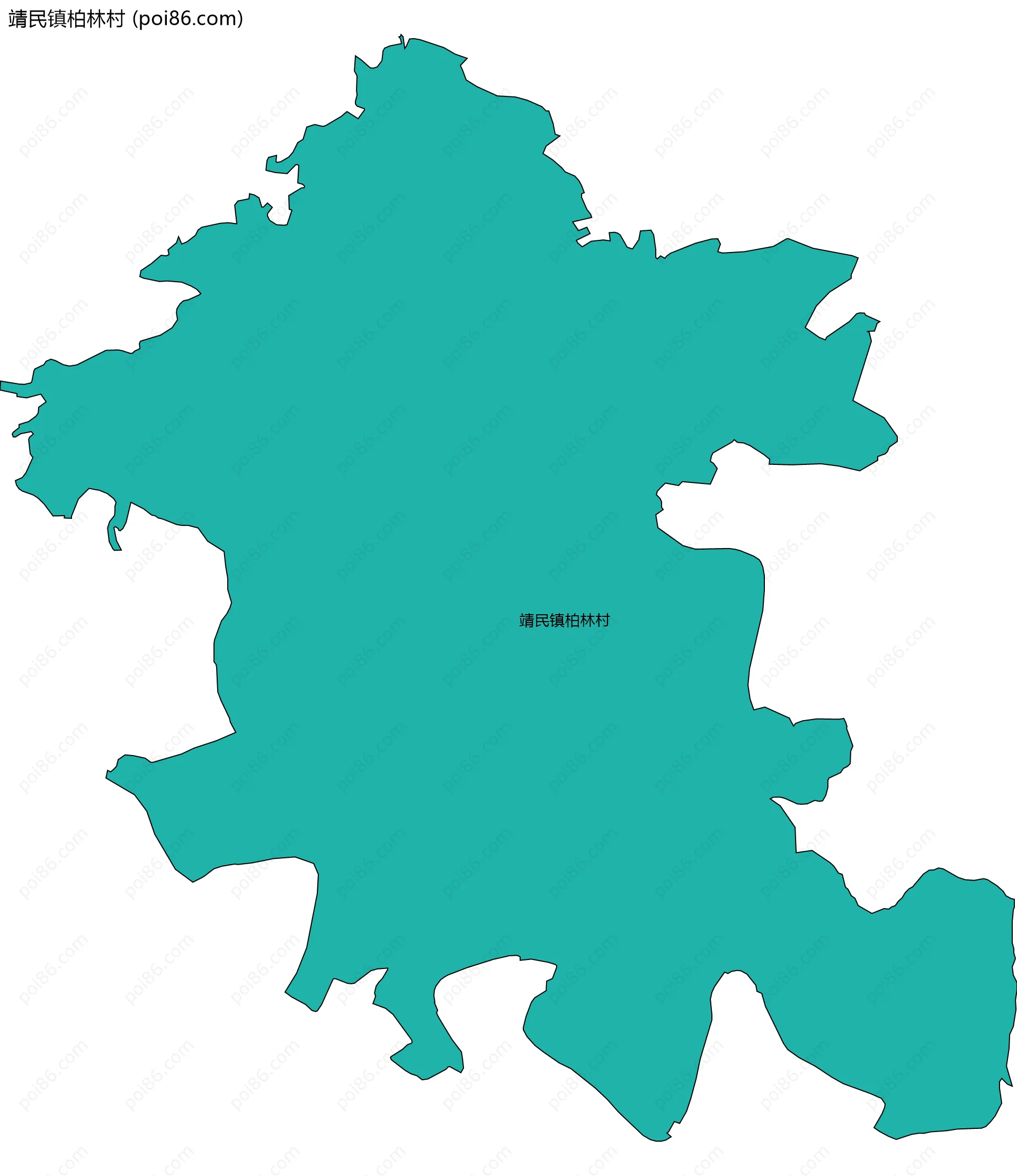 靖民镇柏林村边界地图