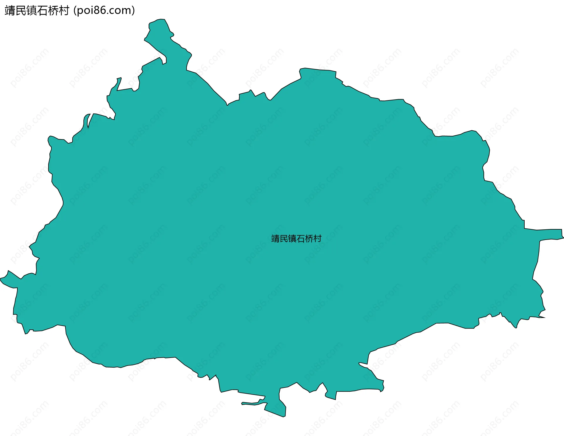 靖民镇石桥村边界地图