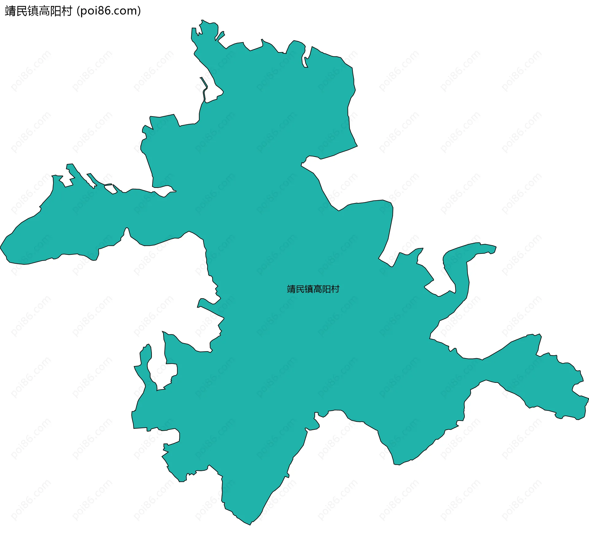 靖民镇高阳村边界地图