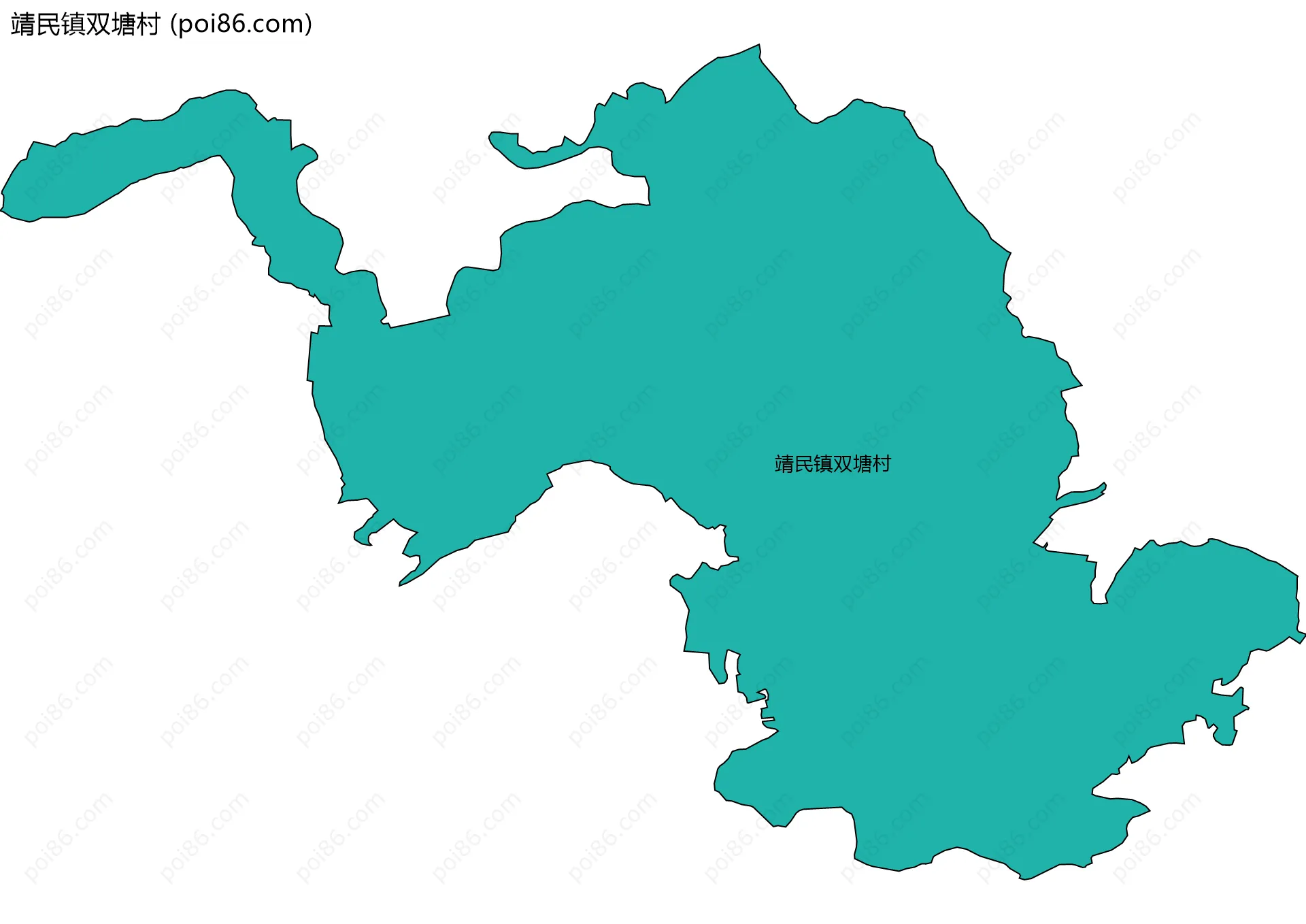 靖民镇双塘村边界地图