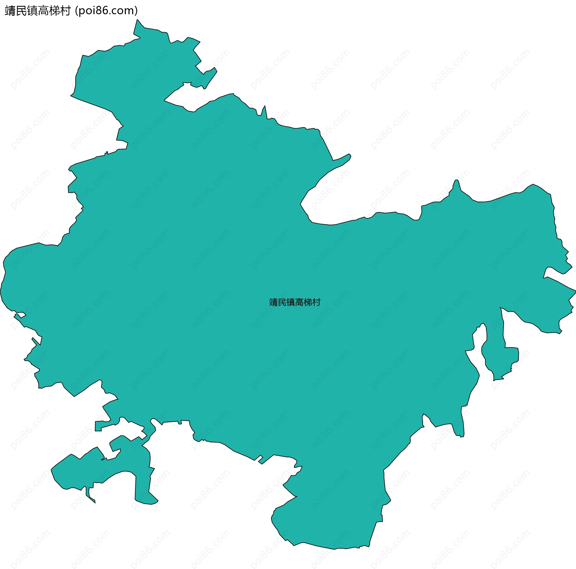 靖民镇高梯村边界地图