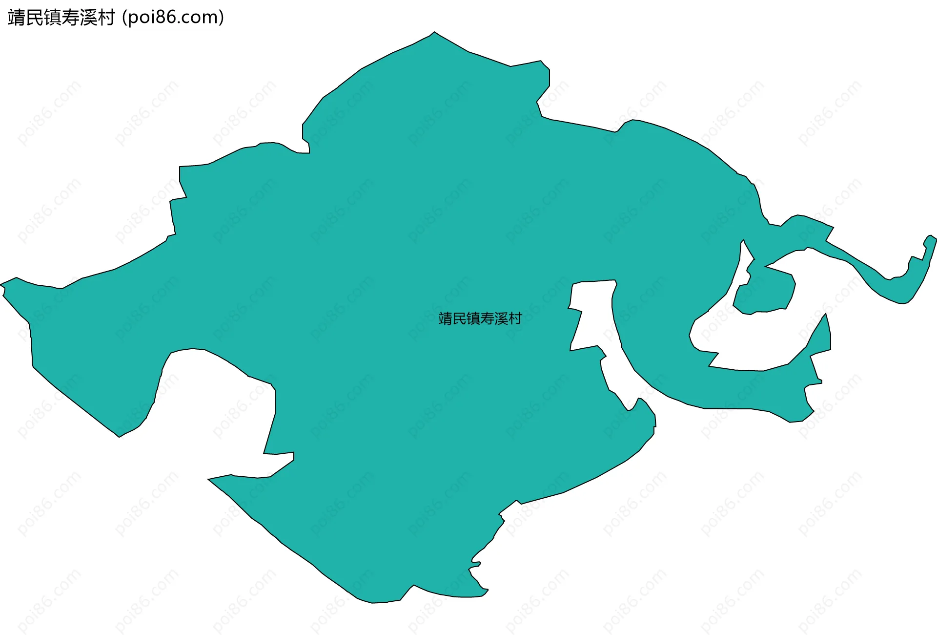 靖民镇寿溪村边界地图