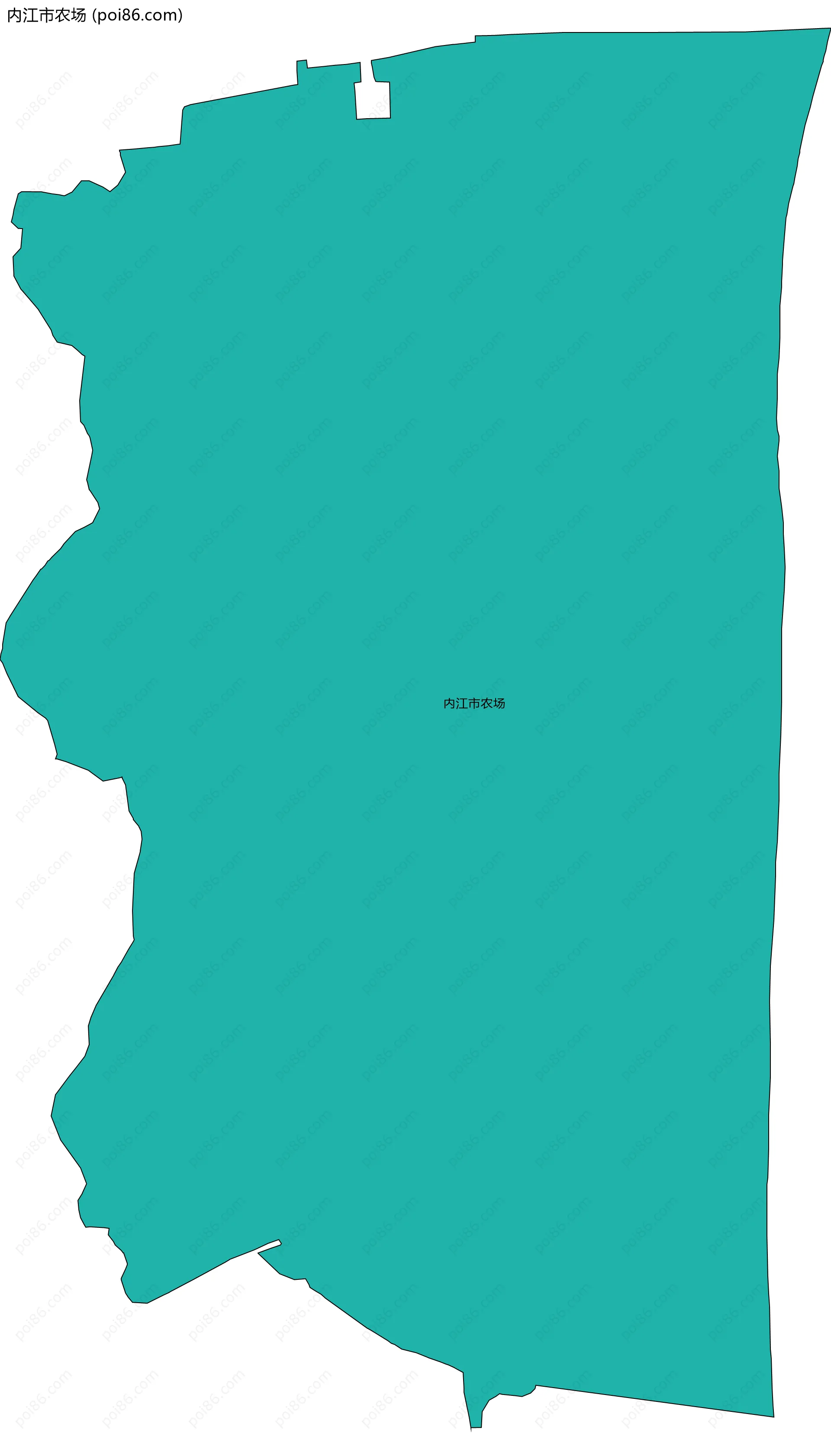 内江市农场边界地图
