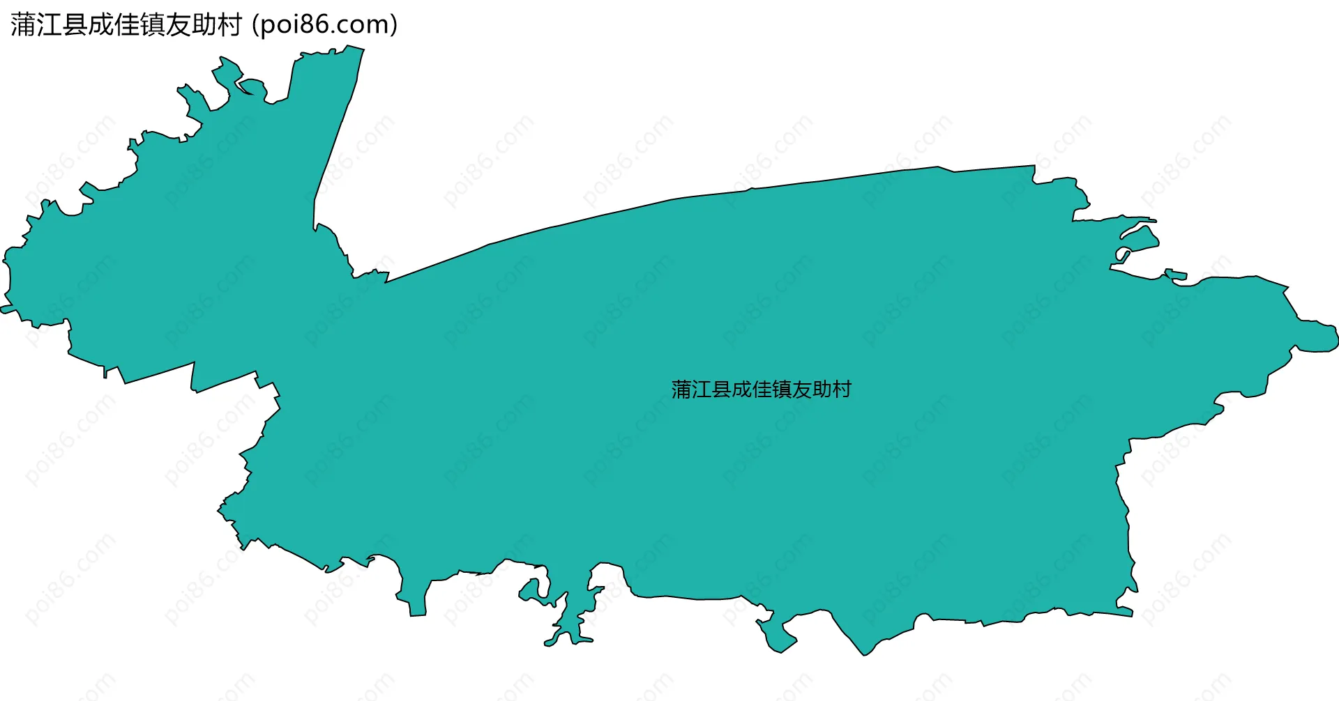 蒲江县成佳镇友助村边界地图