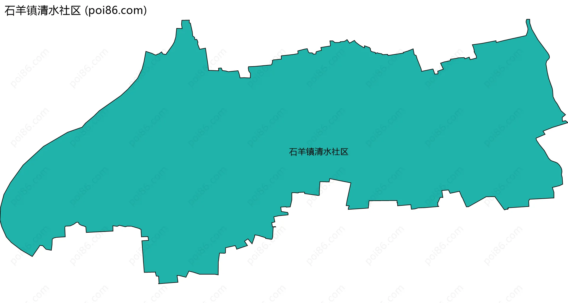 石羊镇清水社区边界地图