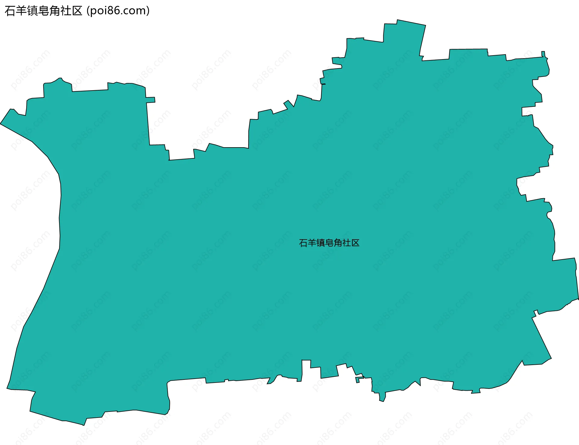 石羊镇皂角社区边界地图
