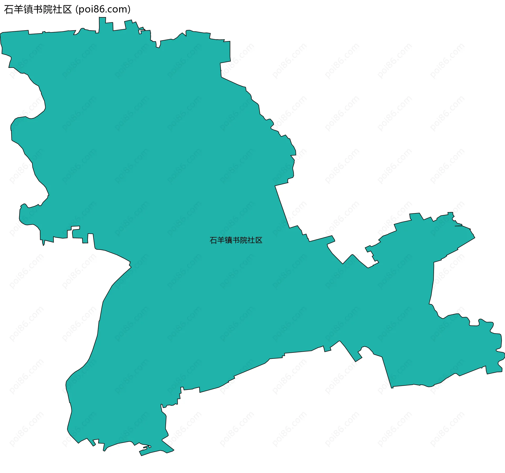 石羊镇书院社区边界地图