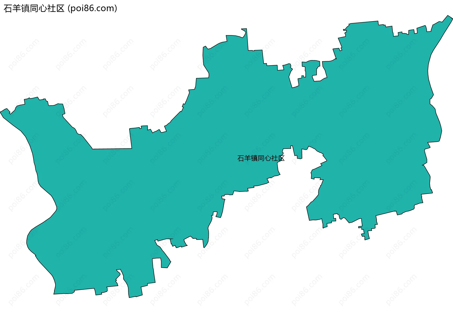 石羊镇同心社区边界地图