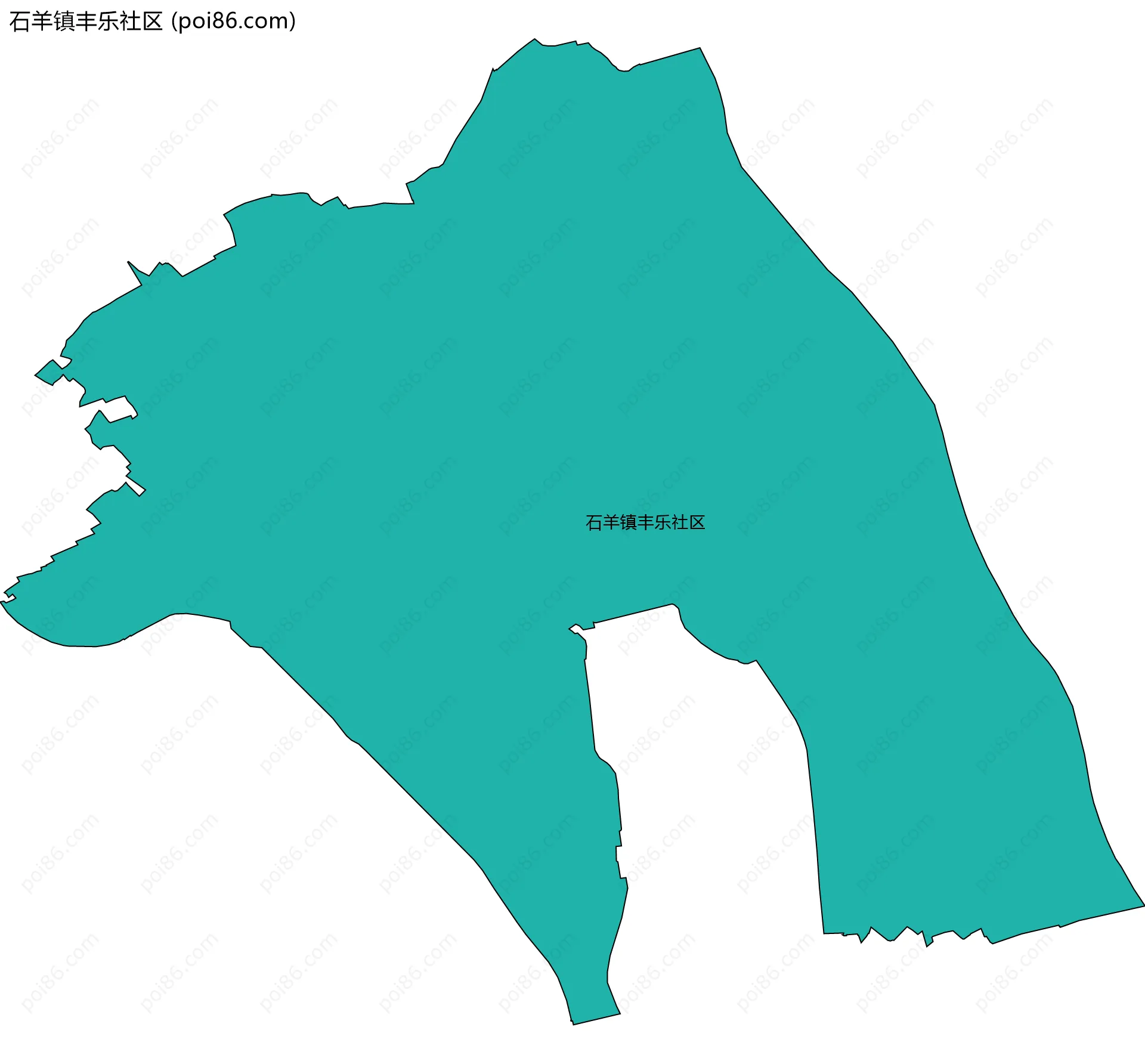 石羊镇丰乐社区边界地图