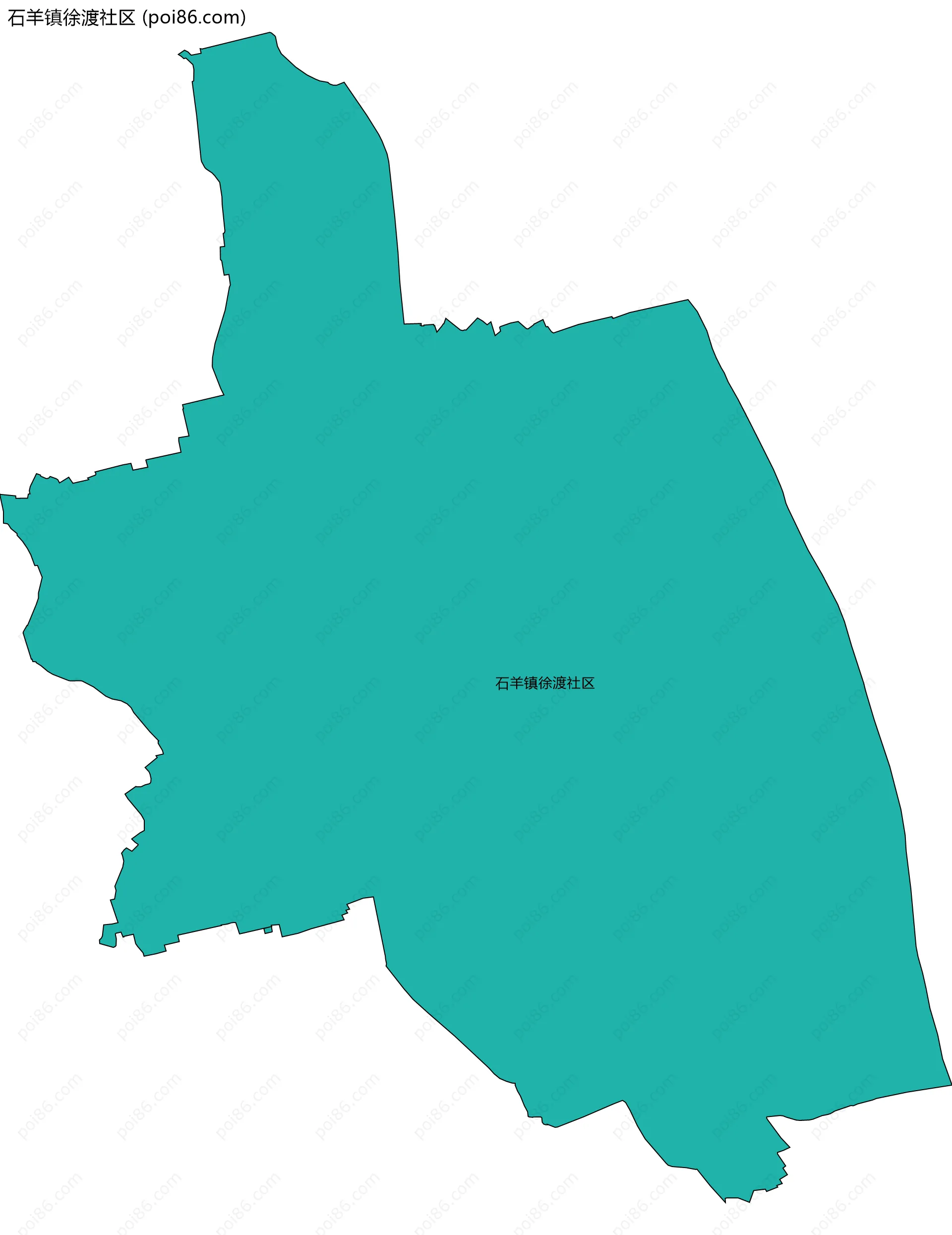 石羊镇徐渡社区边界地图