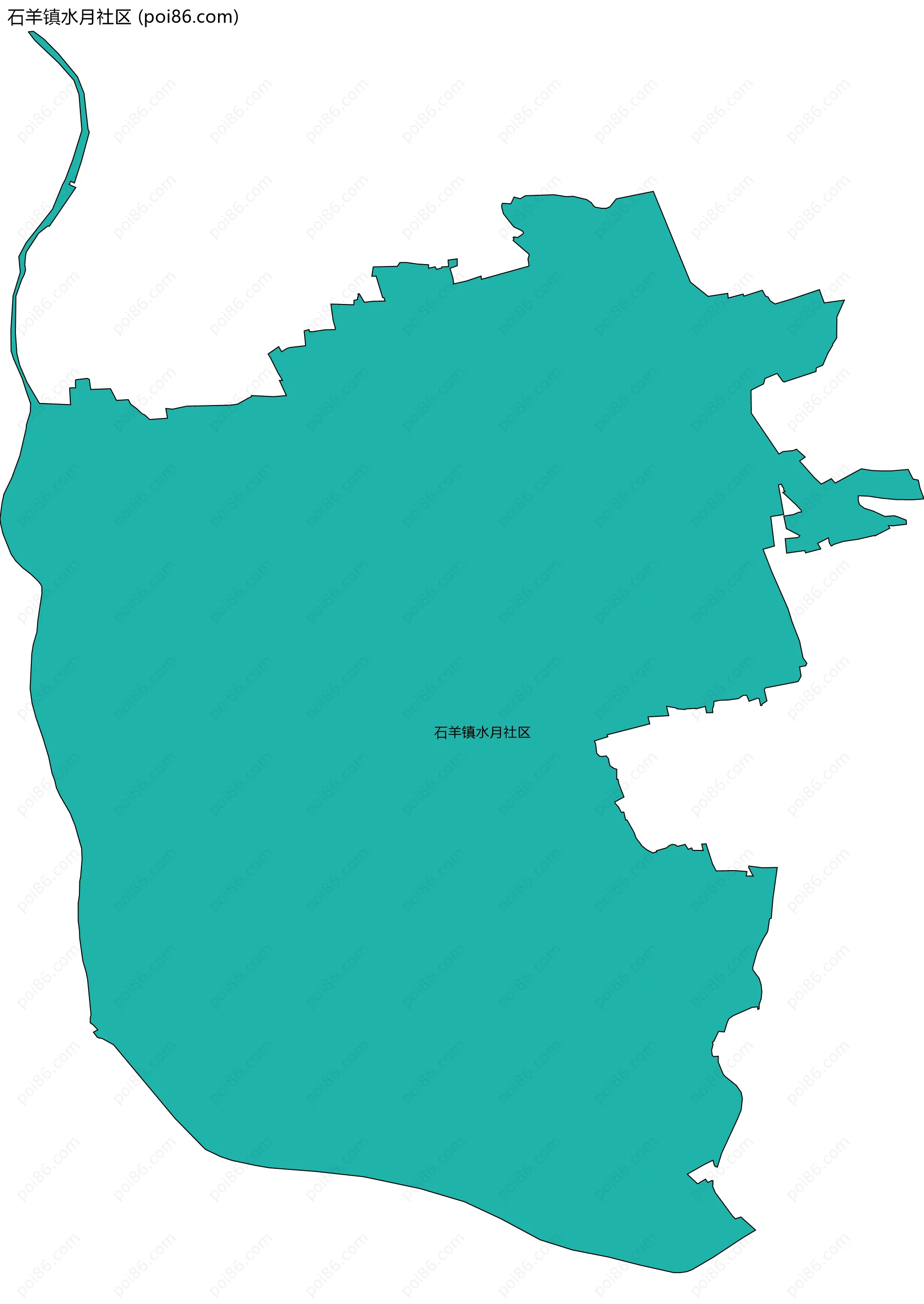 石羊镇水月社区边界地图