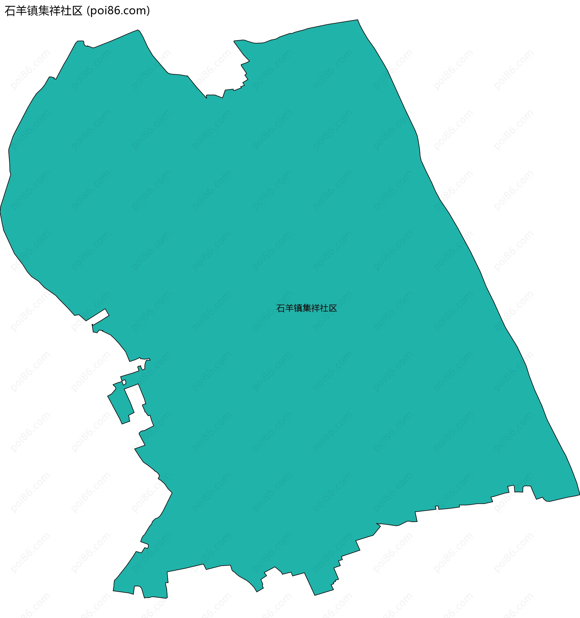 石羊镇集祥社区边界地图