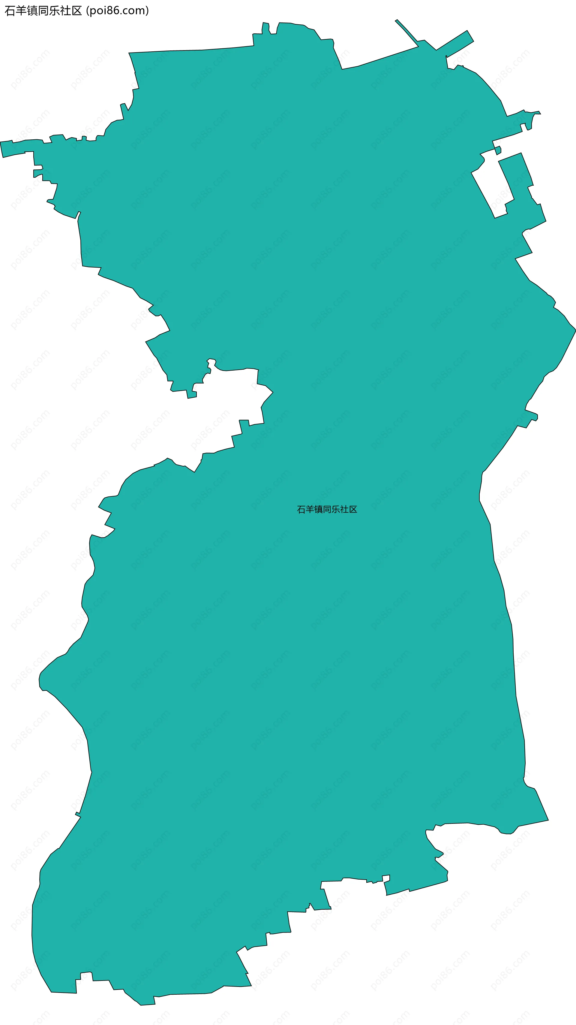 石羊镇同乐社区边界地图