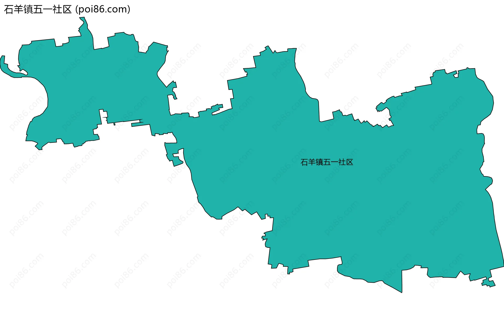 石羊镇五一社区边界地图