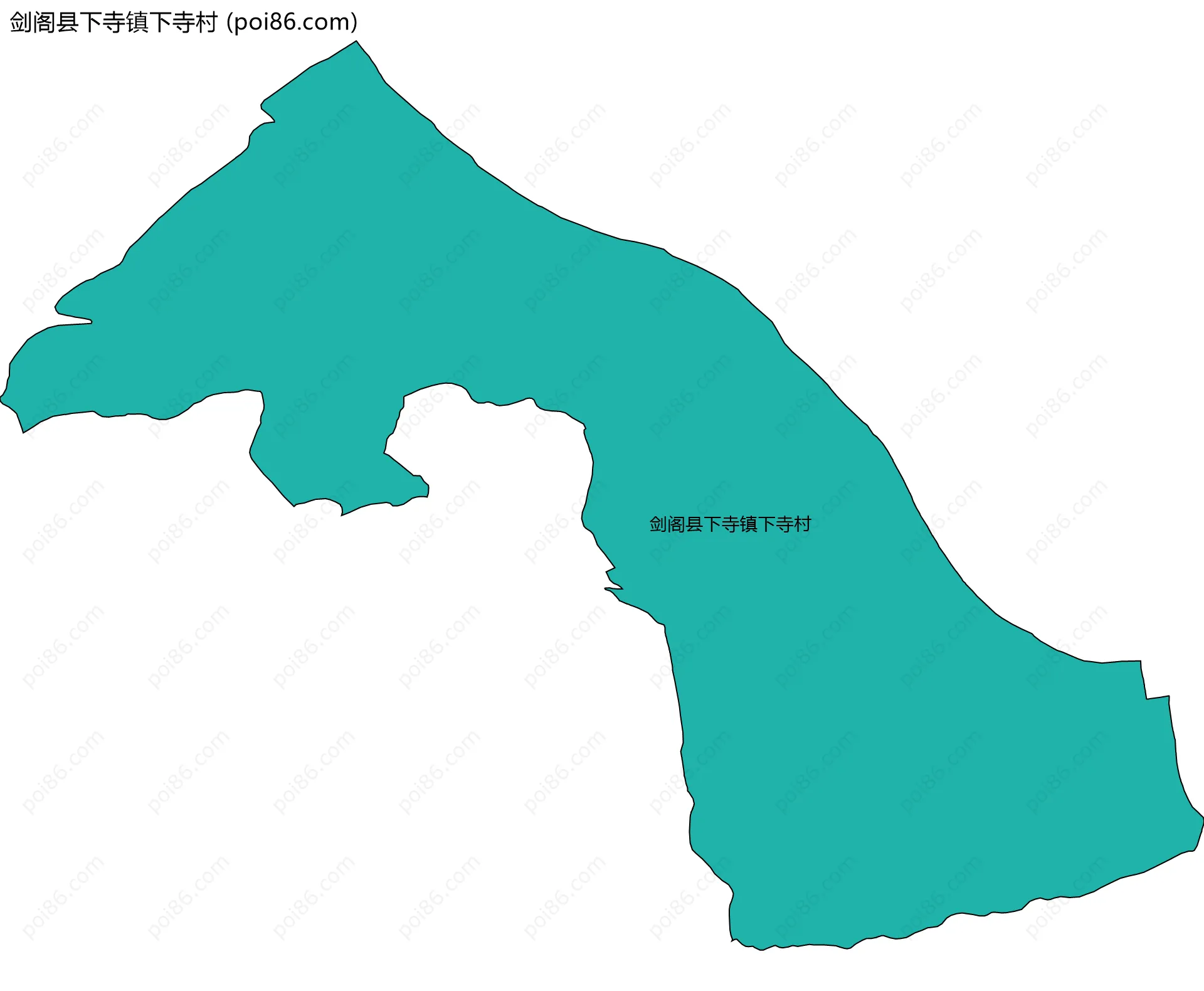 剑阁县下寺镇下寺村边界地图