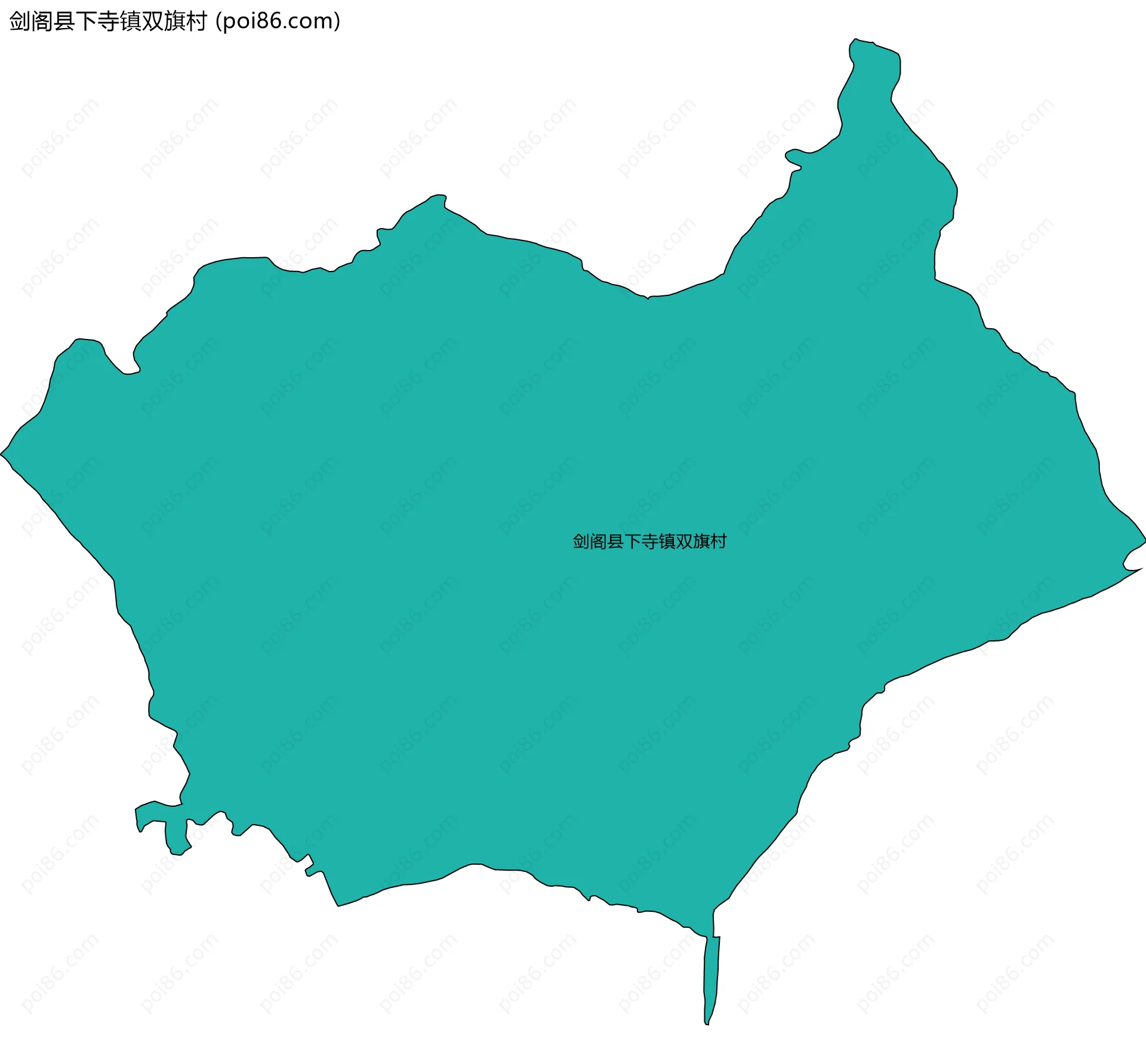 剑阁县下寺镇双旗村边界地图