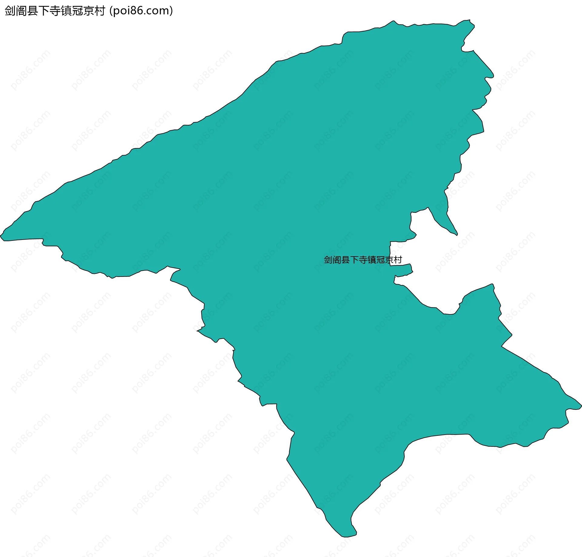 剑阁县下寺镇冠京村边界地图