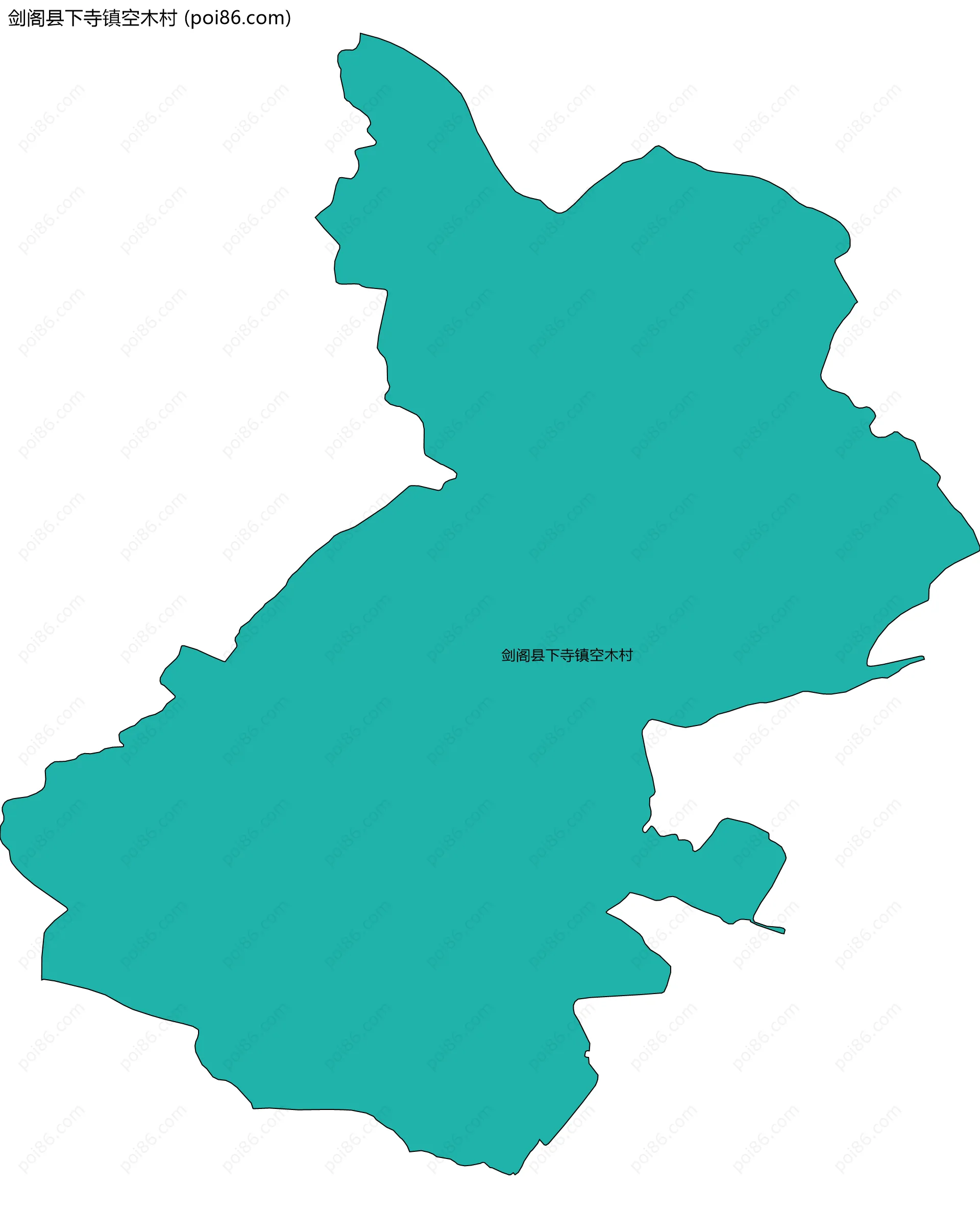 剑阁县下寺镇空木村边界地图