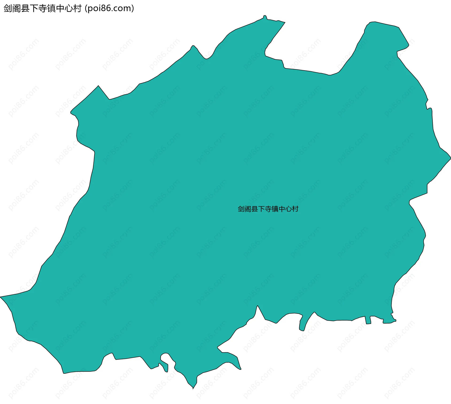 剑阁县下寺镇中心村边界地图