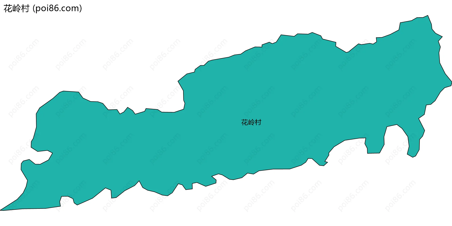 花岭村边界地图