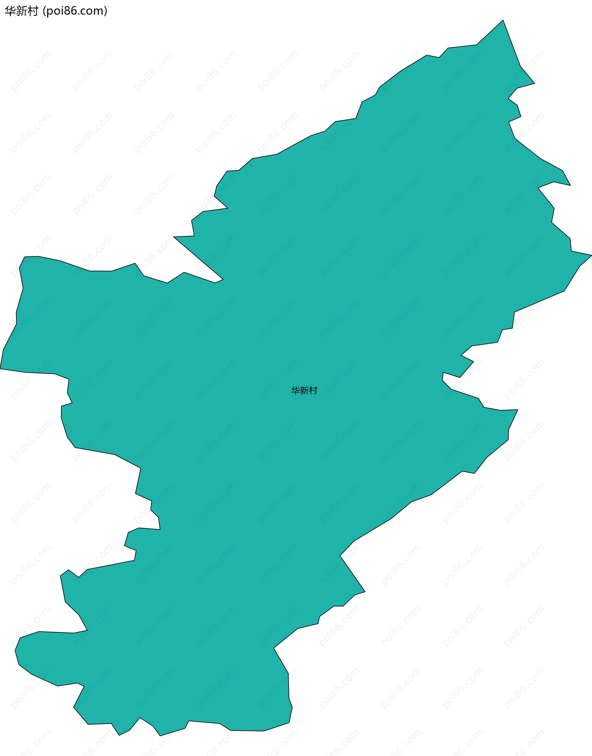 华新村边界地图