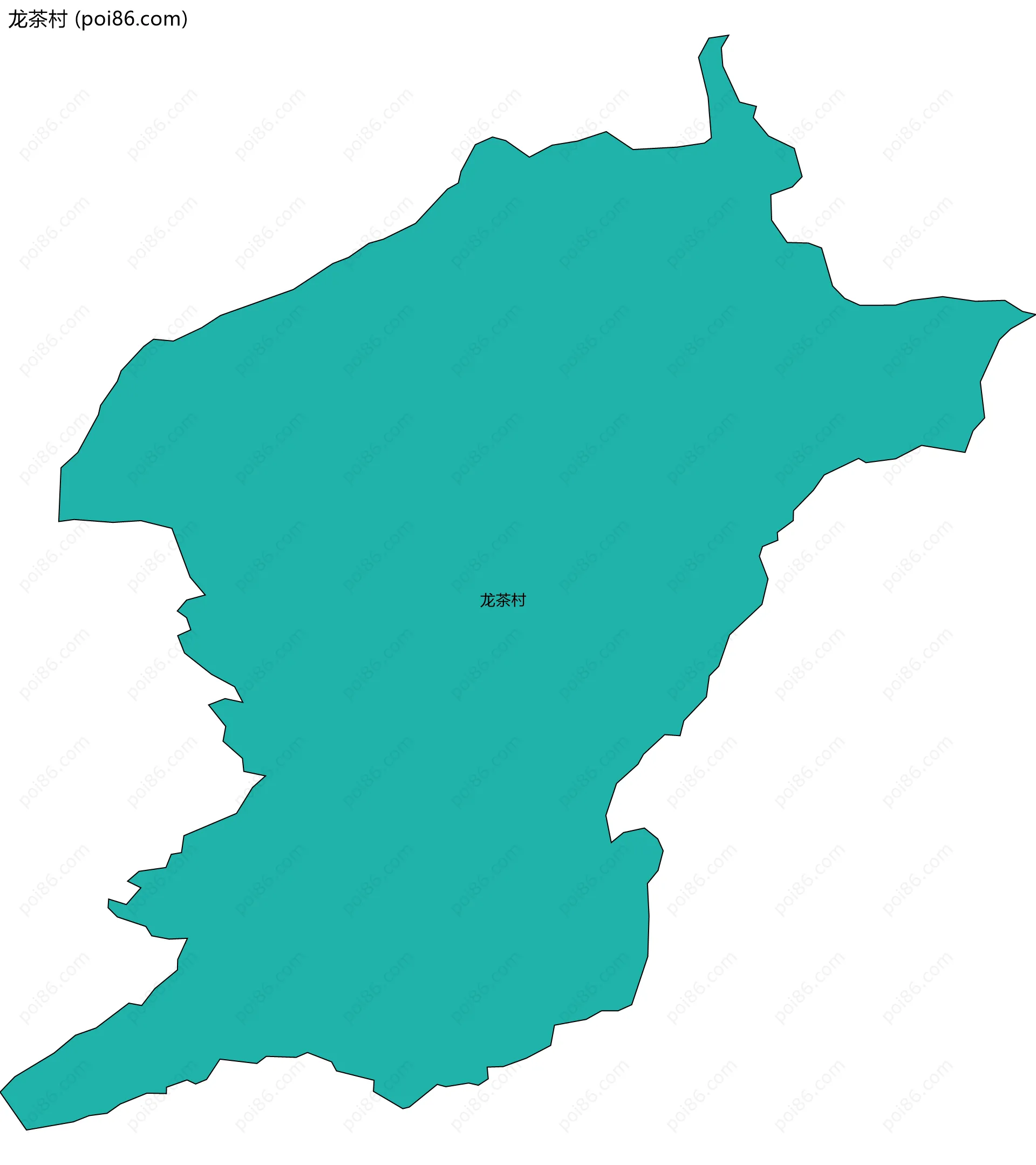 龙茶村边界地图