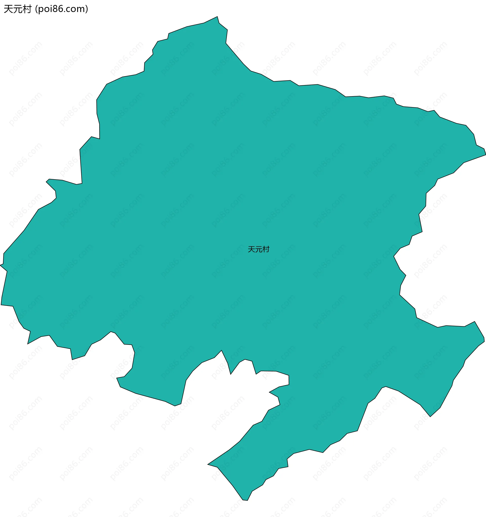 天元村边界地图