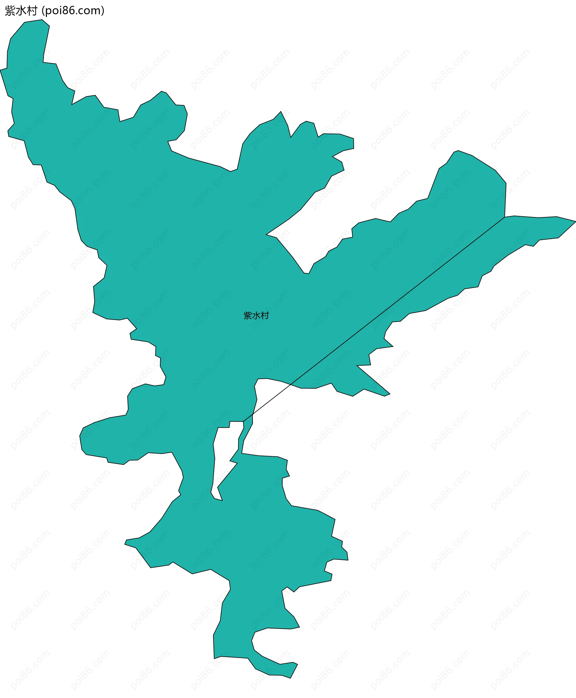 紫水村边界地图