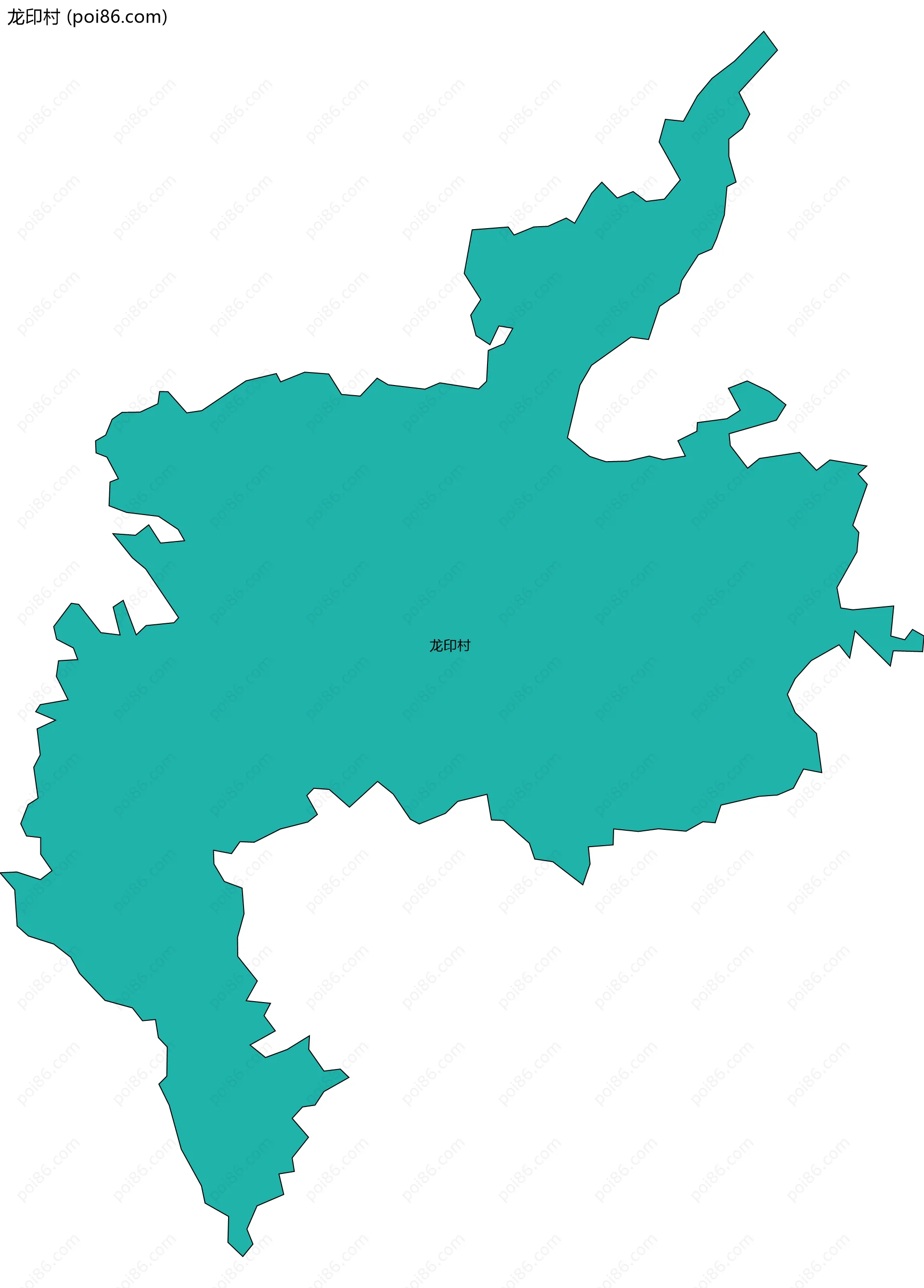 龙印村边界地图