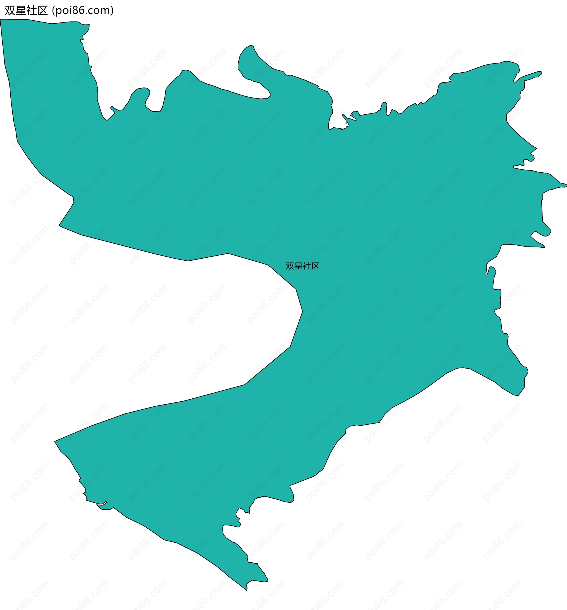 双星社区边界地图