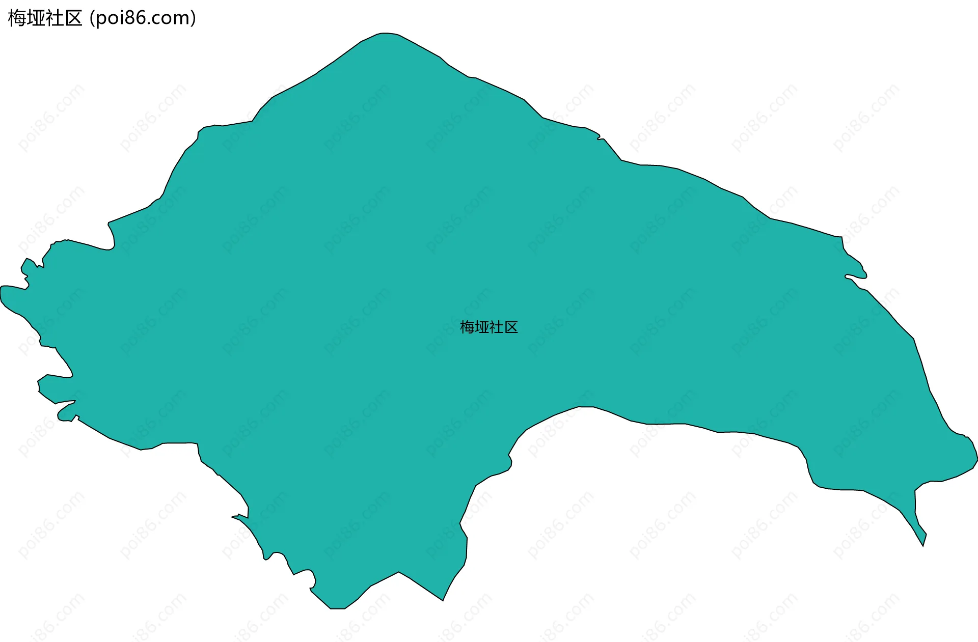 梅垭社区边界地图