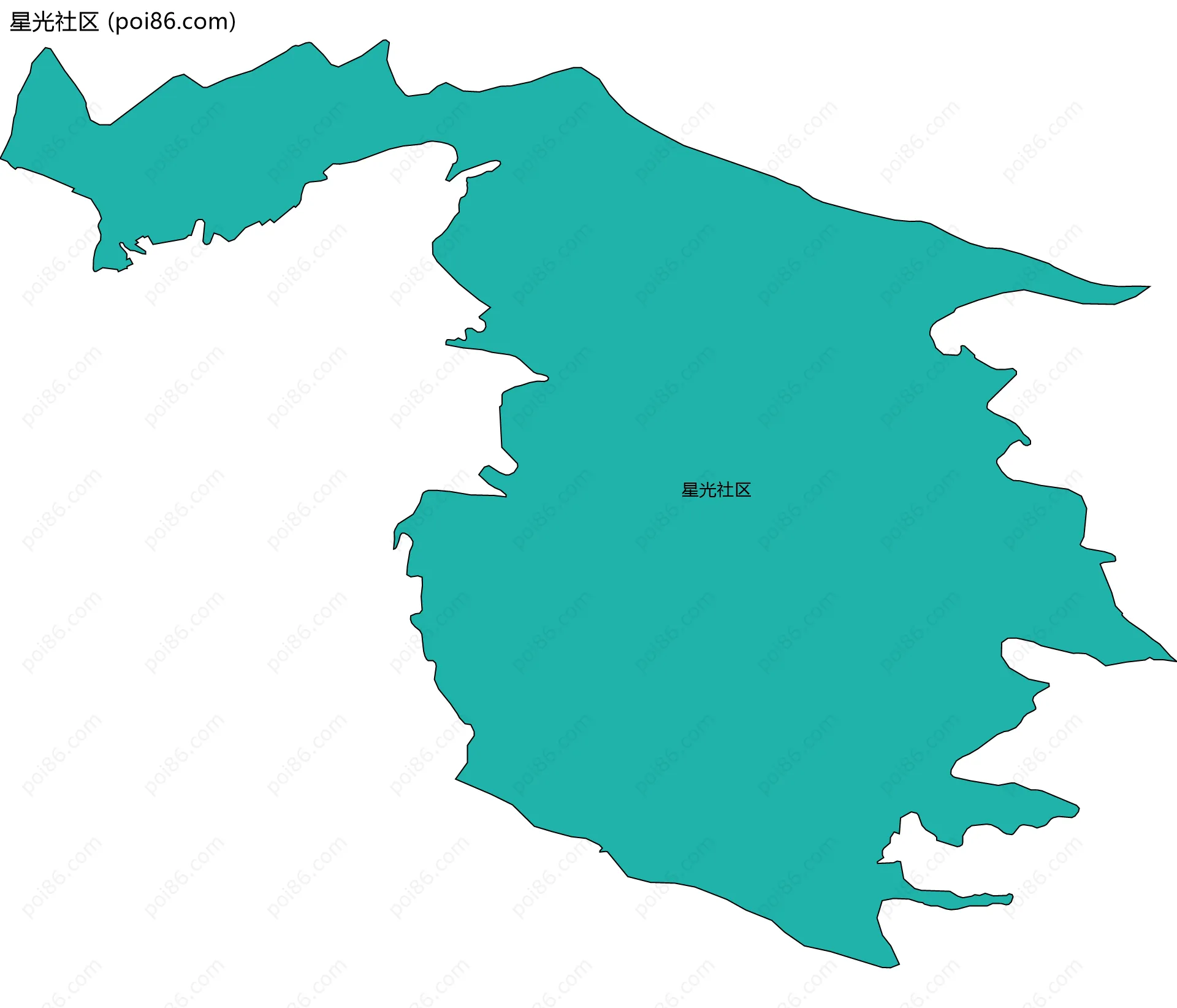 星光社区边界地图