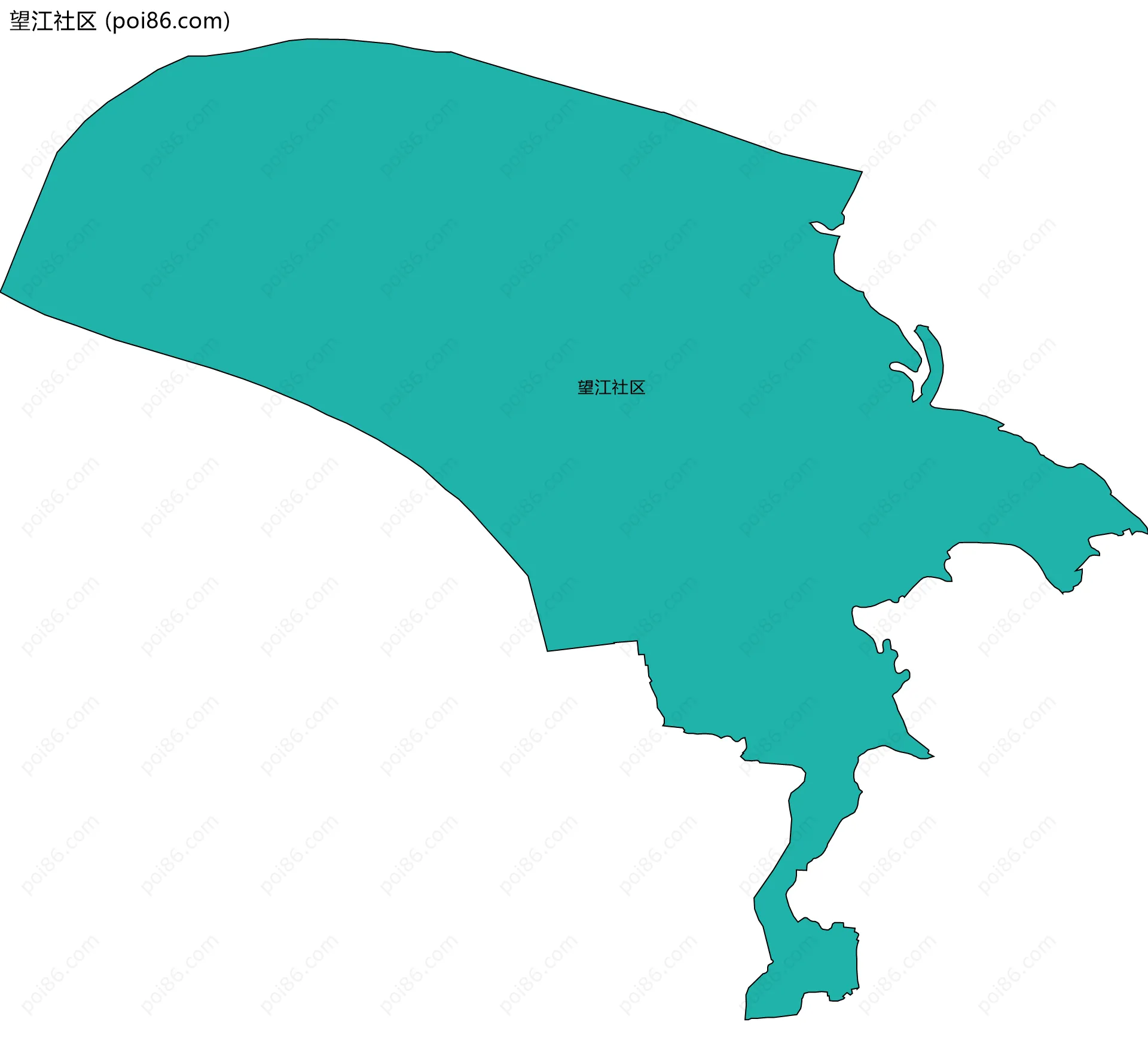 望江社区边界地图