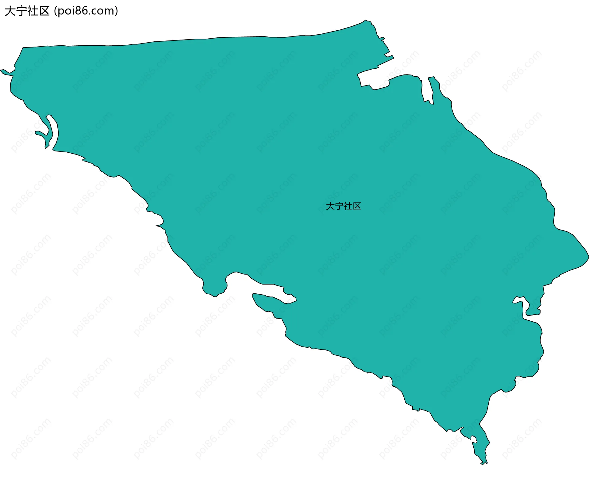 大宁社区边界地图