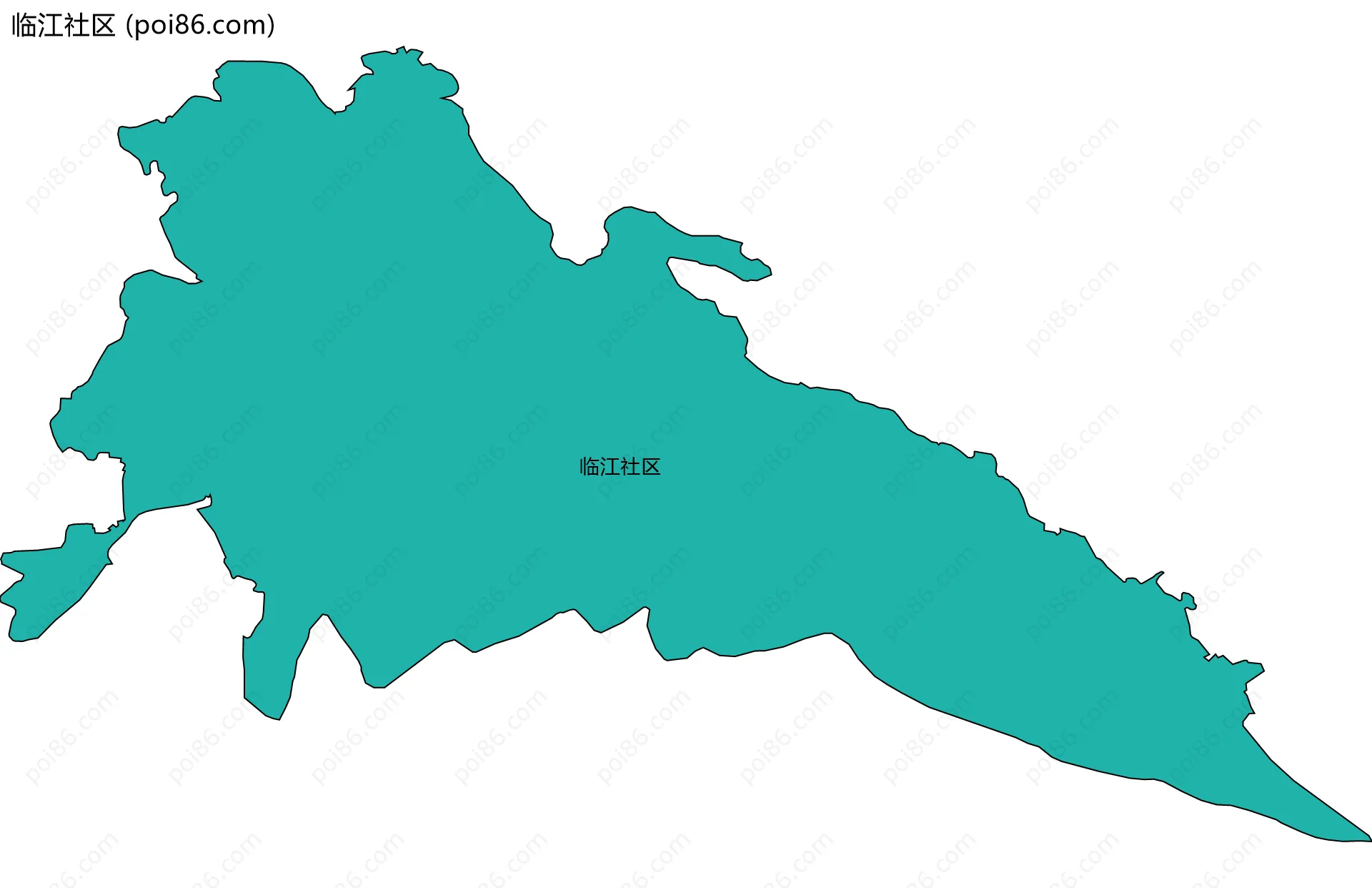 临江社区边界地图