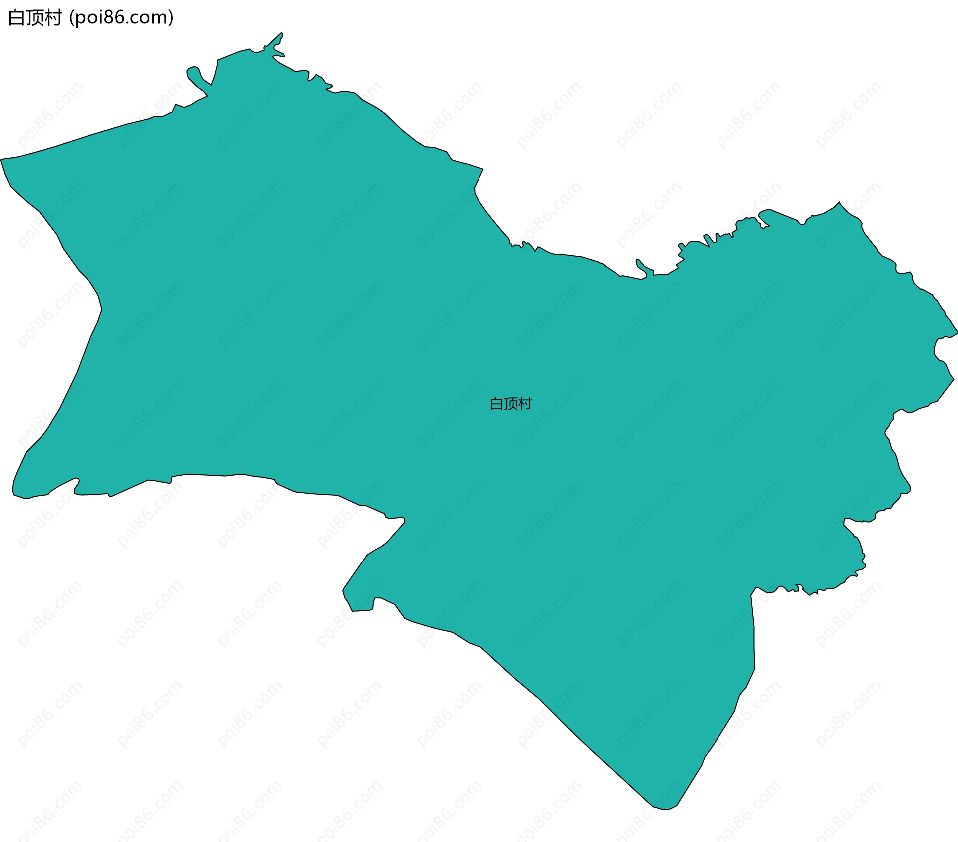 白顶村边界地图