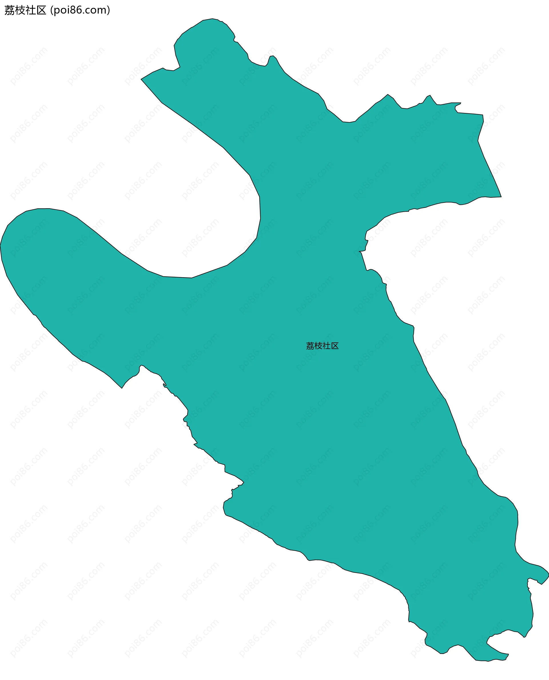 荔枝社区边界地图