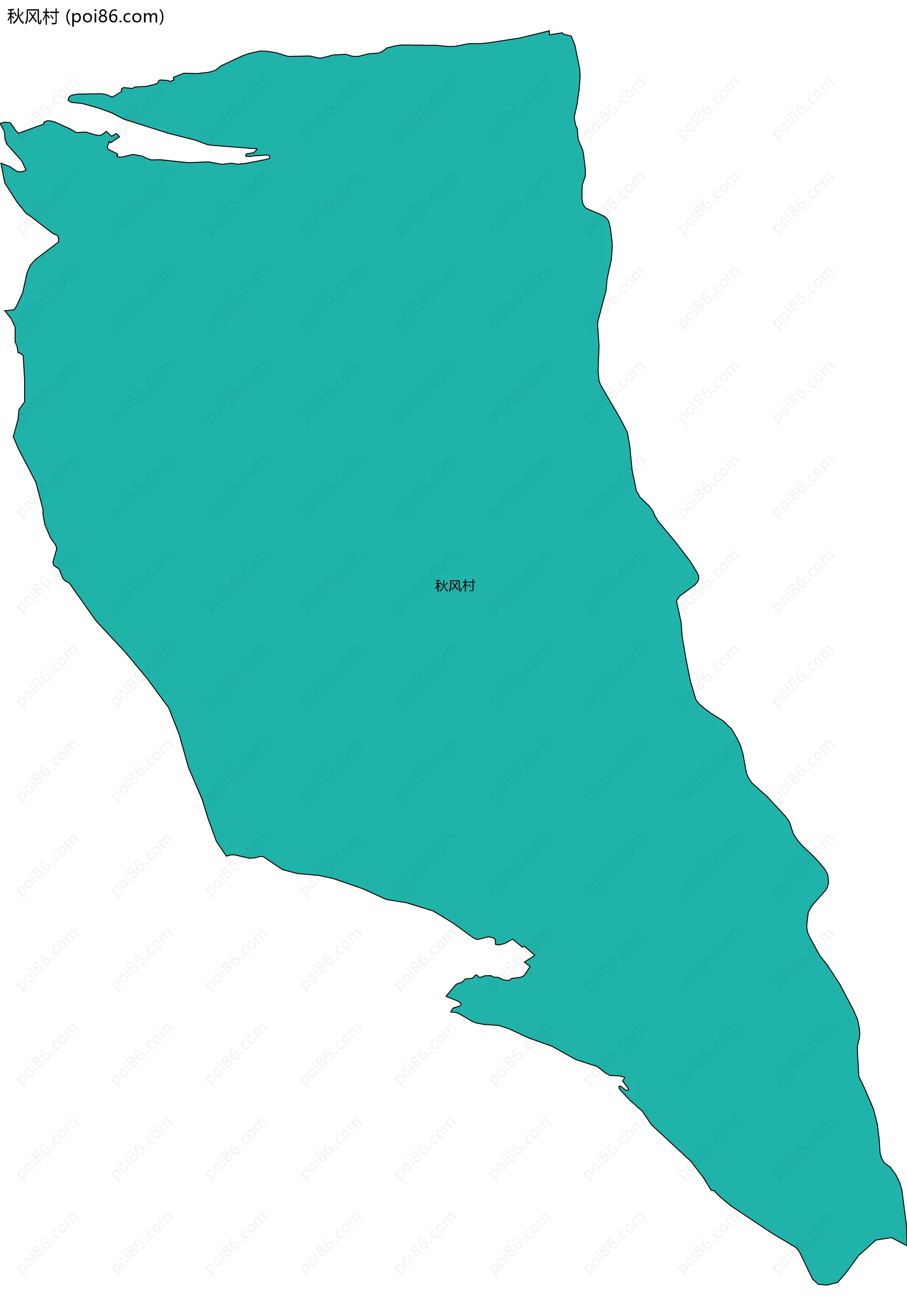 秋风村边界地图