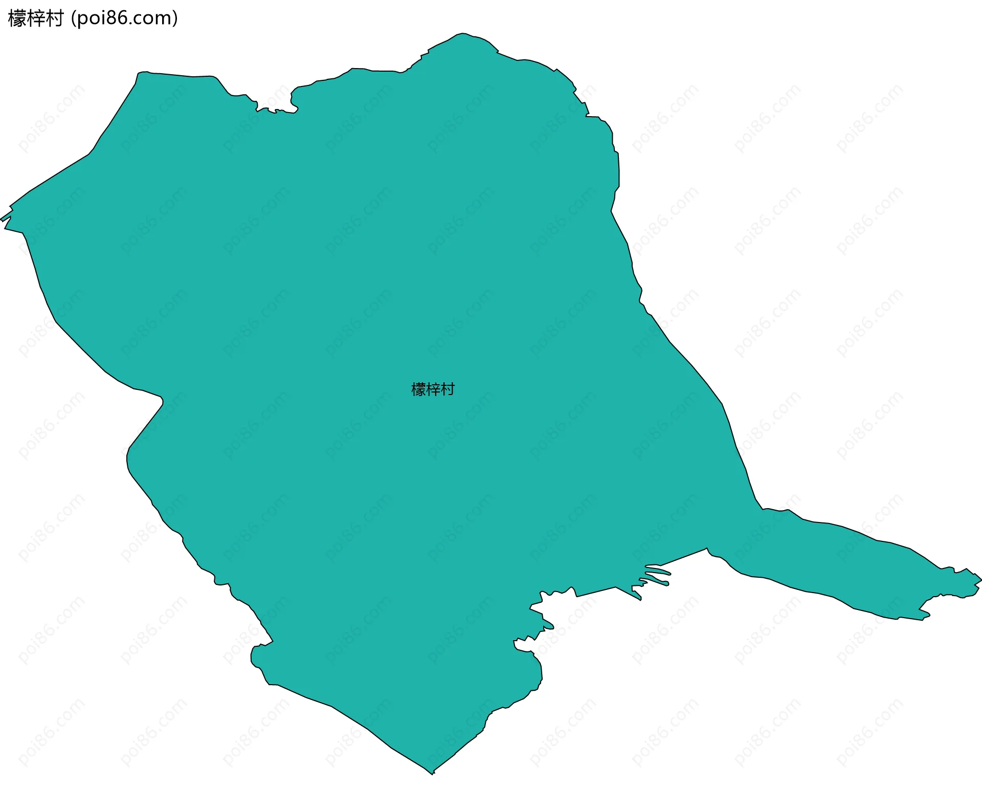 檬梓村边界地图