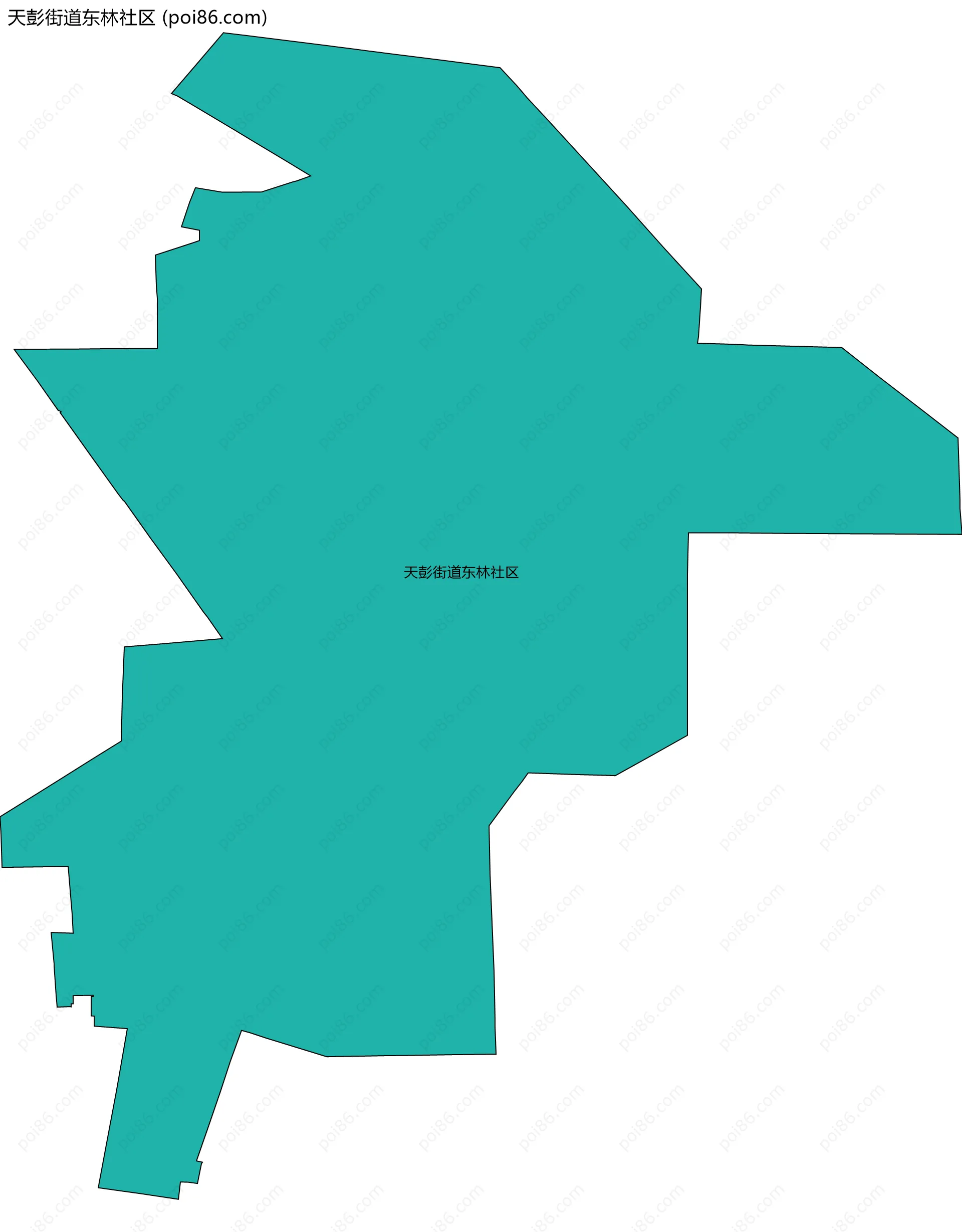 天彭街道东林社区边界地图
