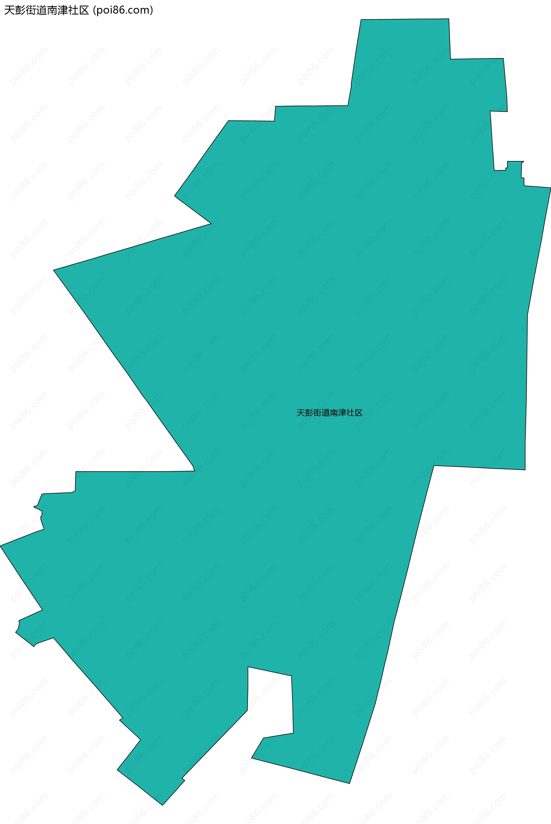 天彭街道南津社区边界地图