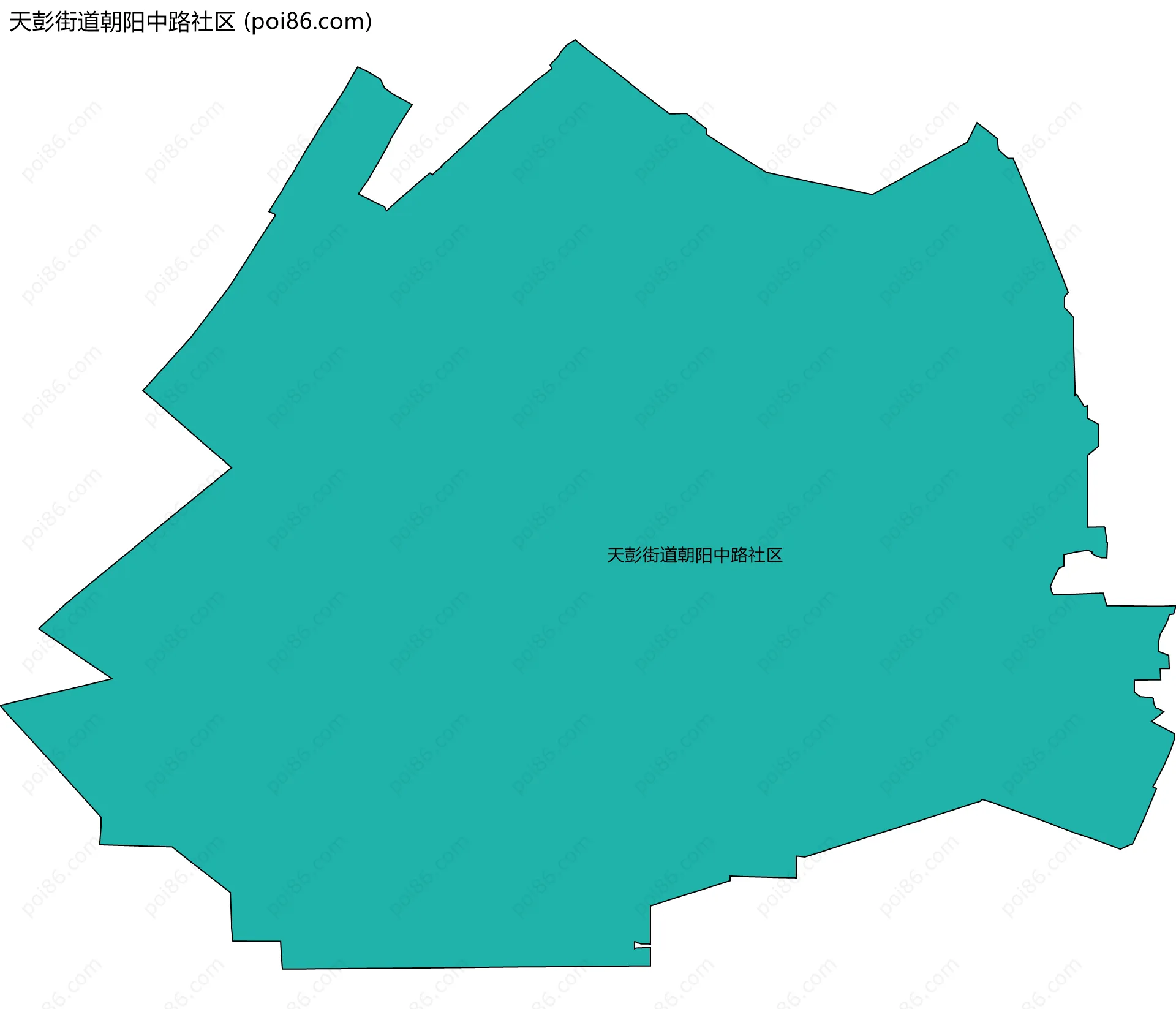 天彭街道朝阳中路社区边界地图